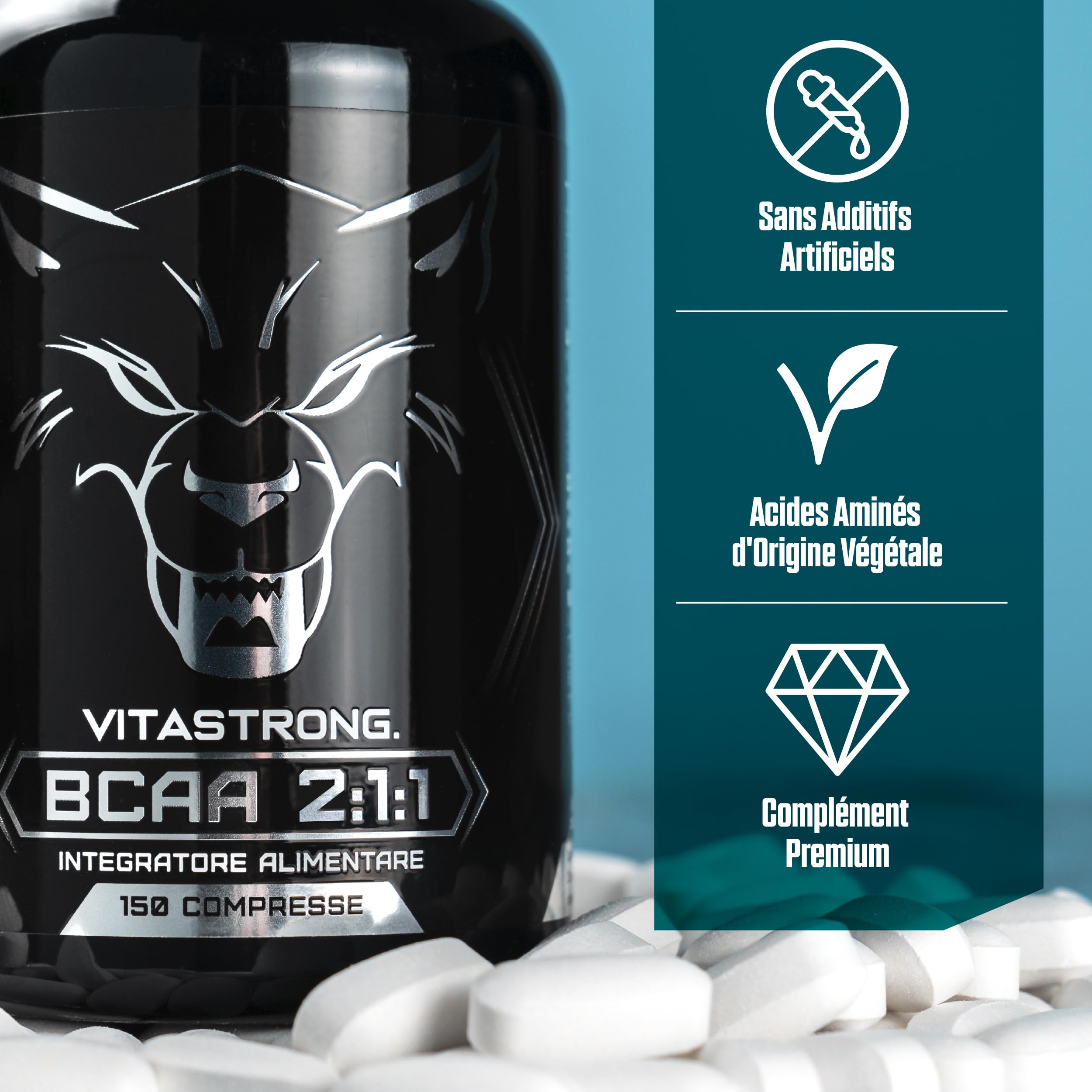 Vitastrong BCAA 2.1.1 comprimés 150 vitamine B6 récupération