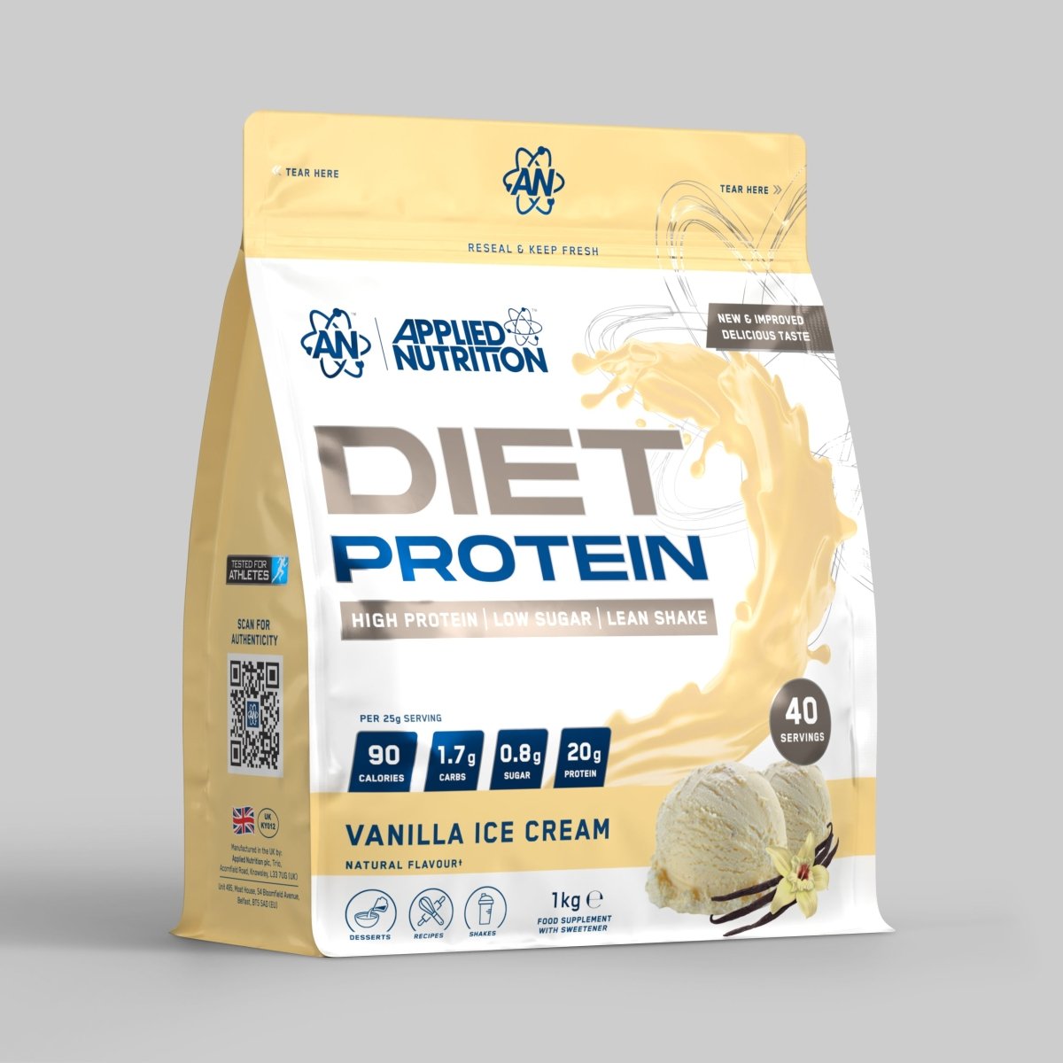 Applied Nutrition Diet Whey Protéine 1kg Fraise Minceur