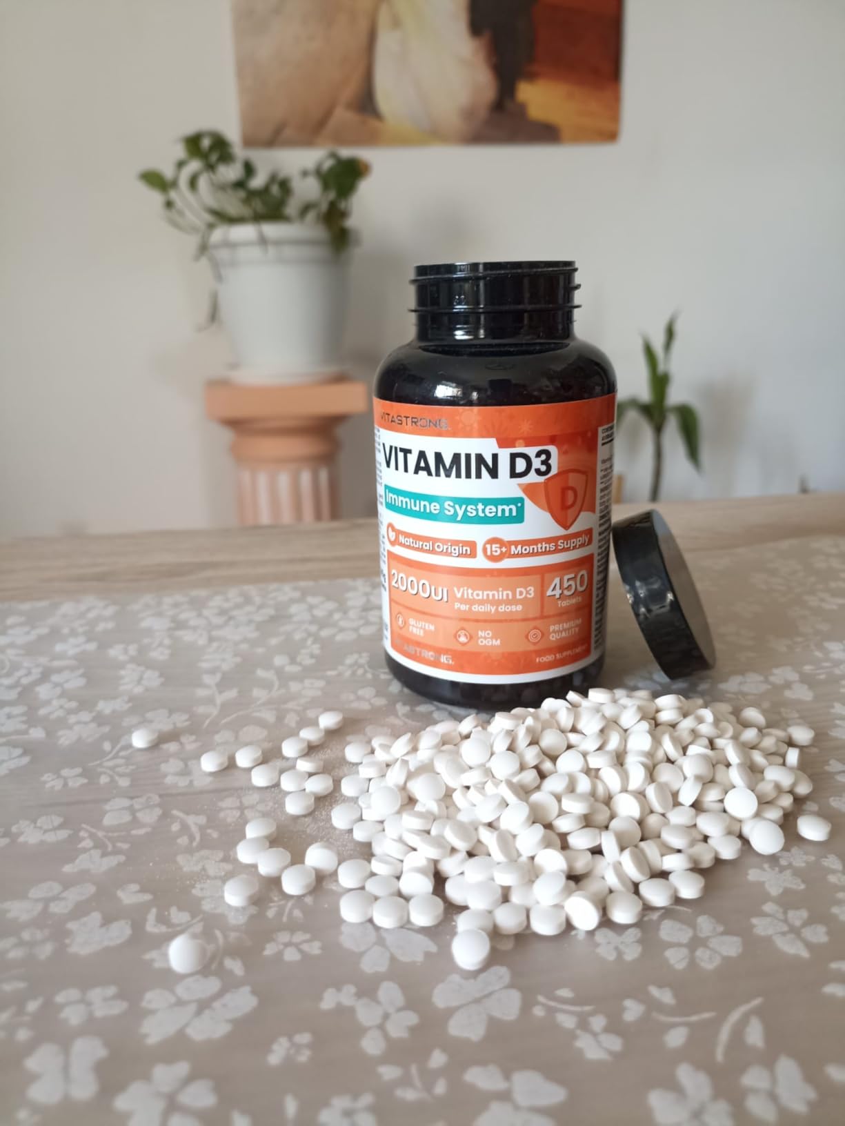 Vitastrong Vitamines D3 2000 UI comprimés 450 cpr 50 mcg