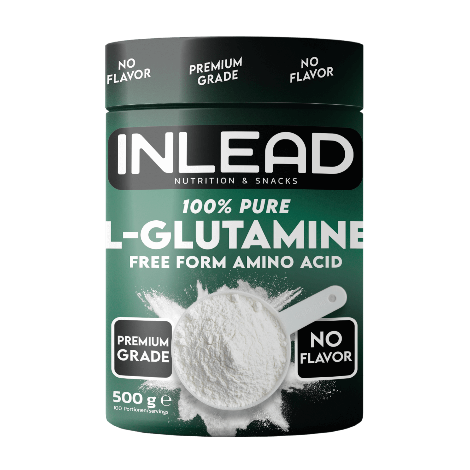 Inlead L-Glutamine poudre vegan 500 g récupération