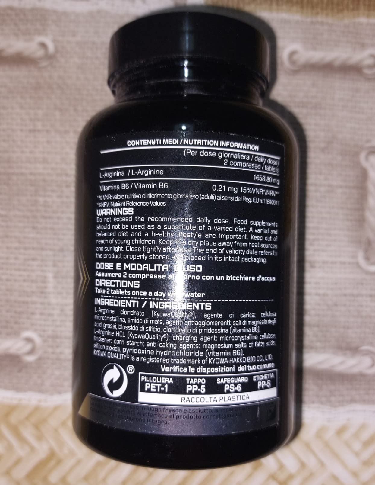 Vitastrong Arginine 4500 mg + B6 comprimés 120 cpr Kyowa
