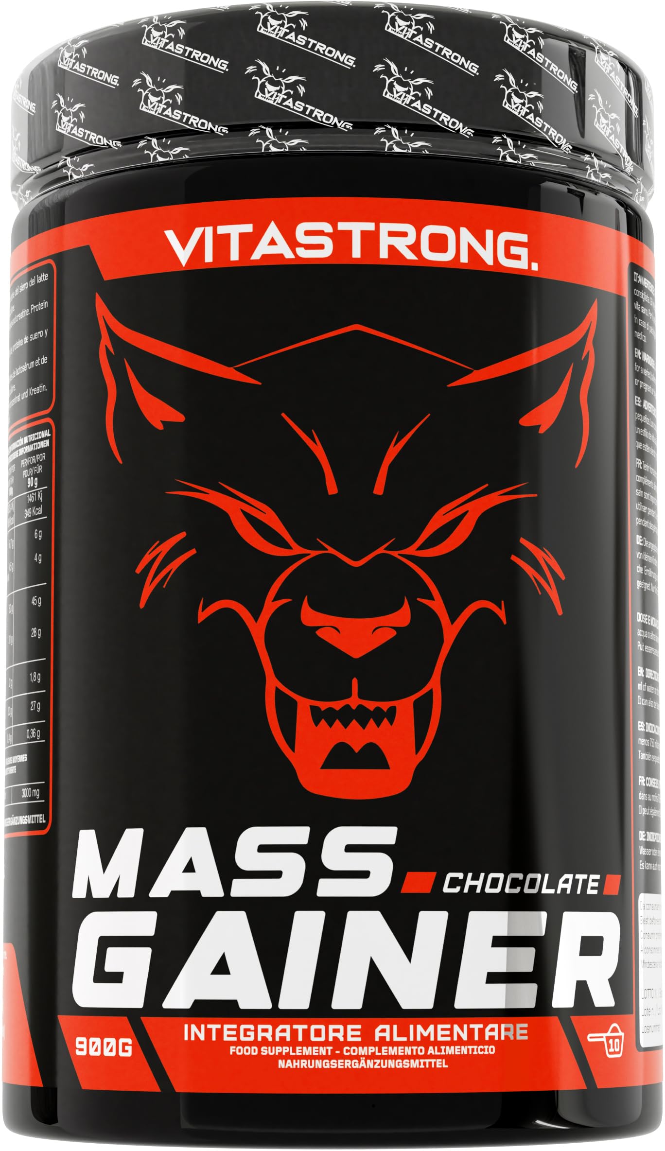 Vitastrong Masse musculaire gainer chocolat créatine 30% protéines