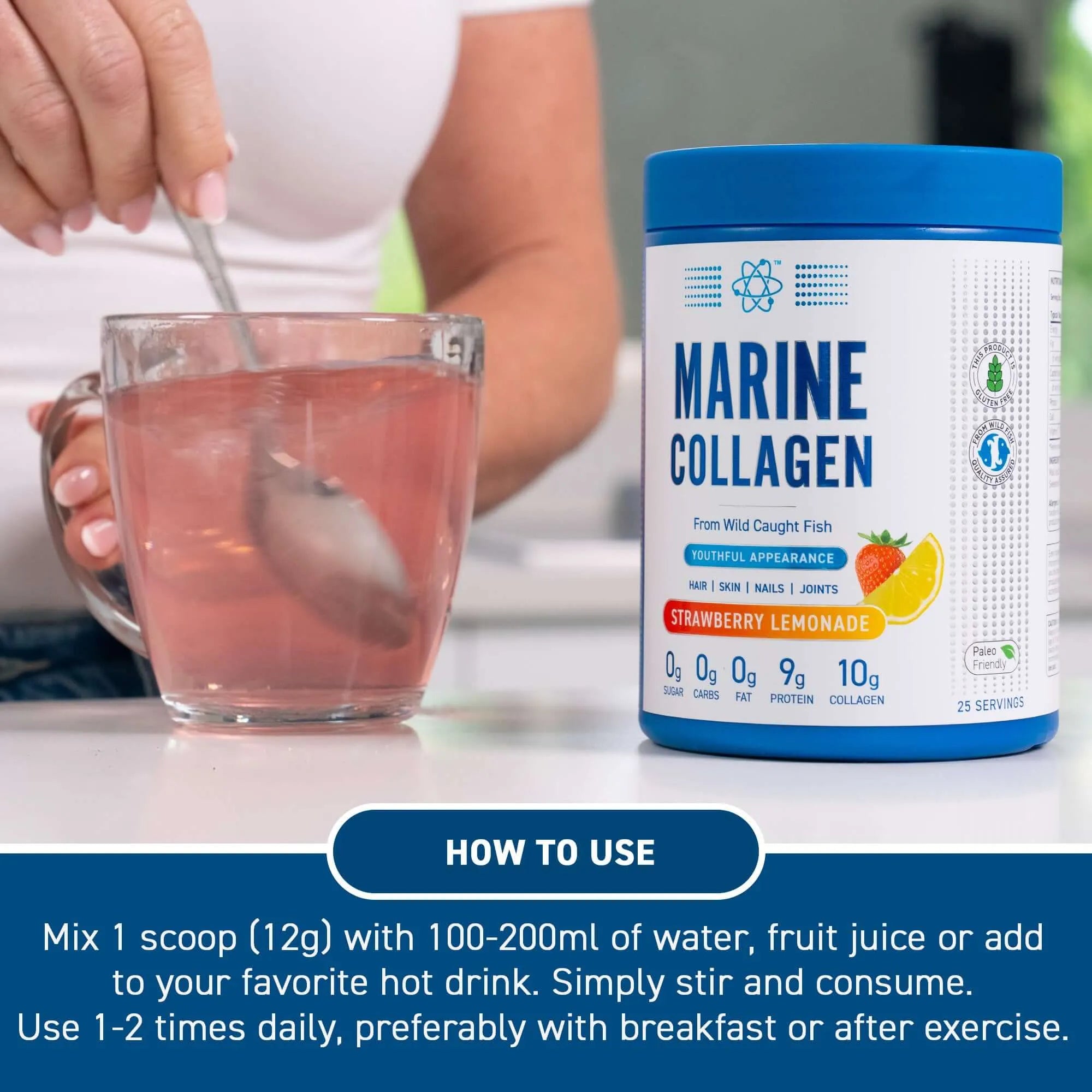 Applied Nutrition Collagen collagène marin poudre nature 300g