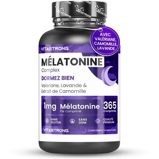 Vitastrong Sommeil Melatonine Complex 1mg 365 micro-comprimés