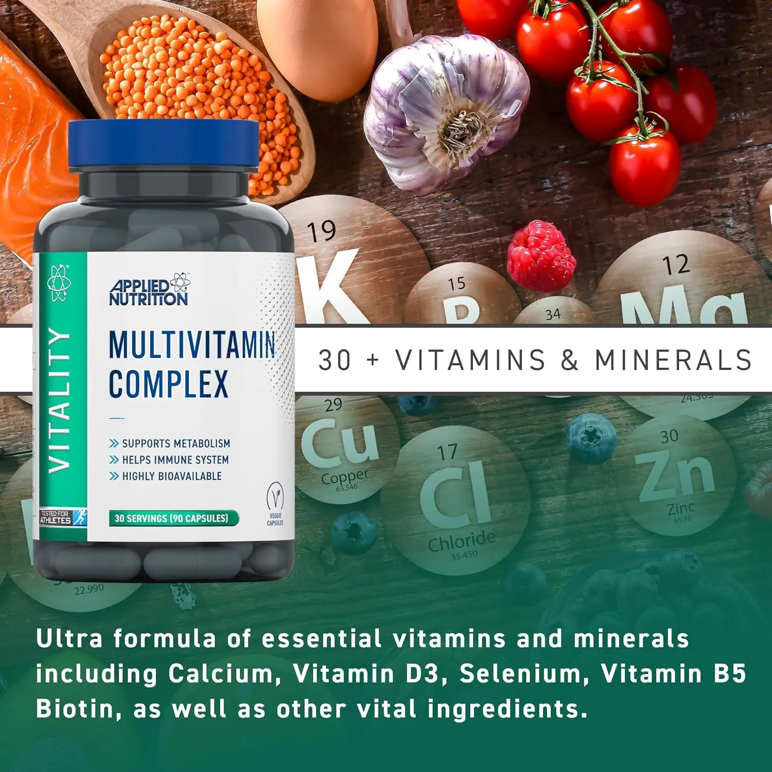 Applied Nutrition Multi-Vitamin gélules vegan 90 gélules