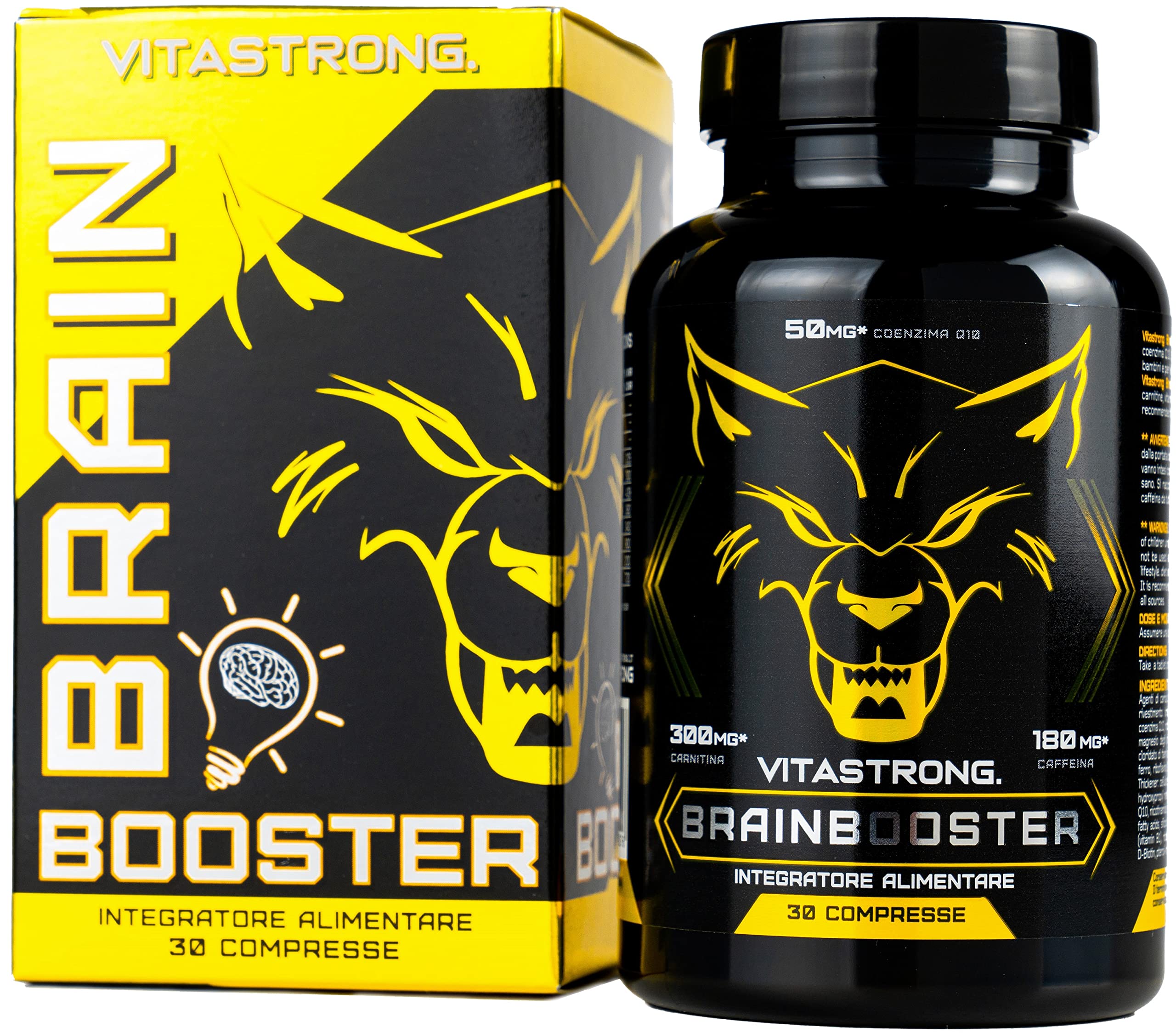 Vitastrong Mémoire Brainbooster nootropique 30 comprimés caféine