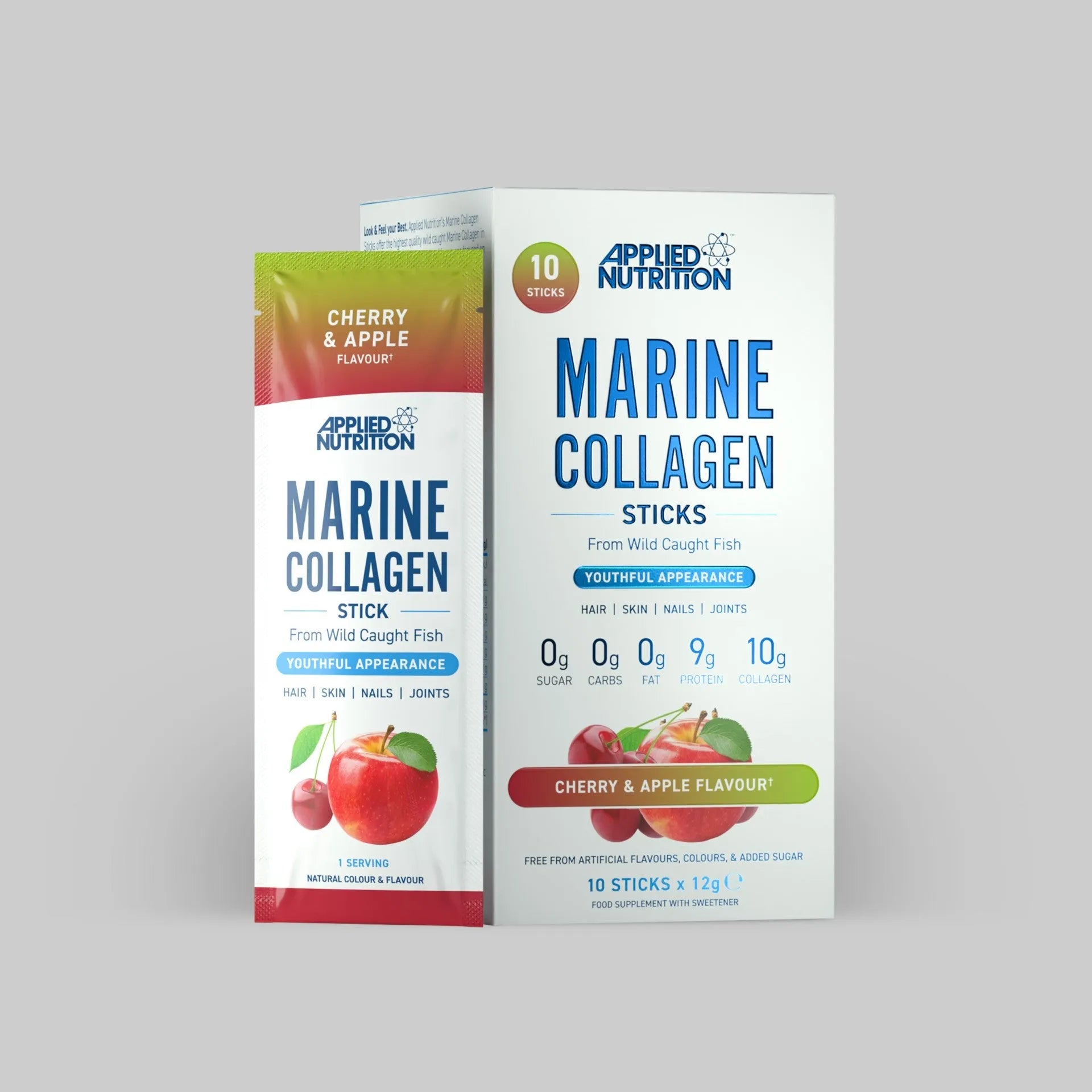 Applied Nutrition Collagen Collagène Marin Fraise Framboise x10