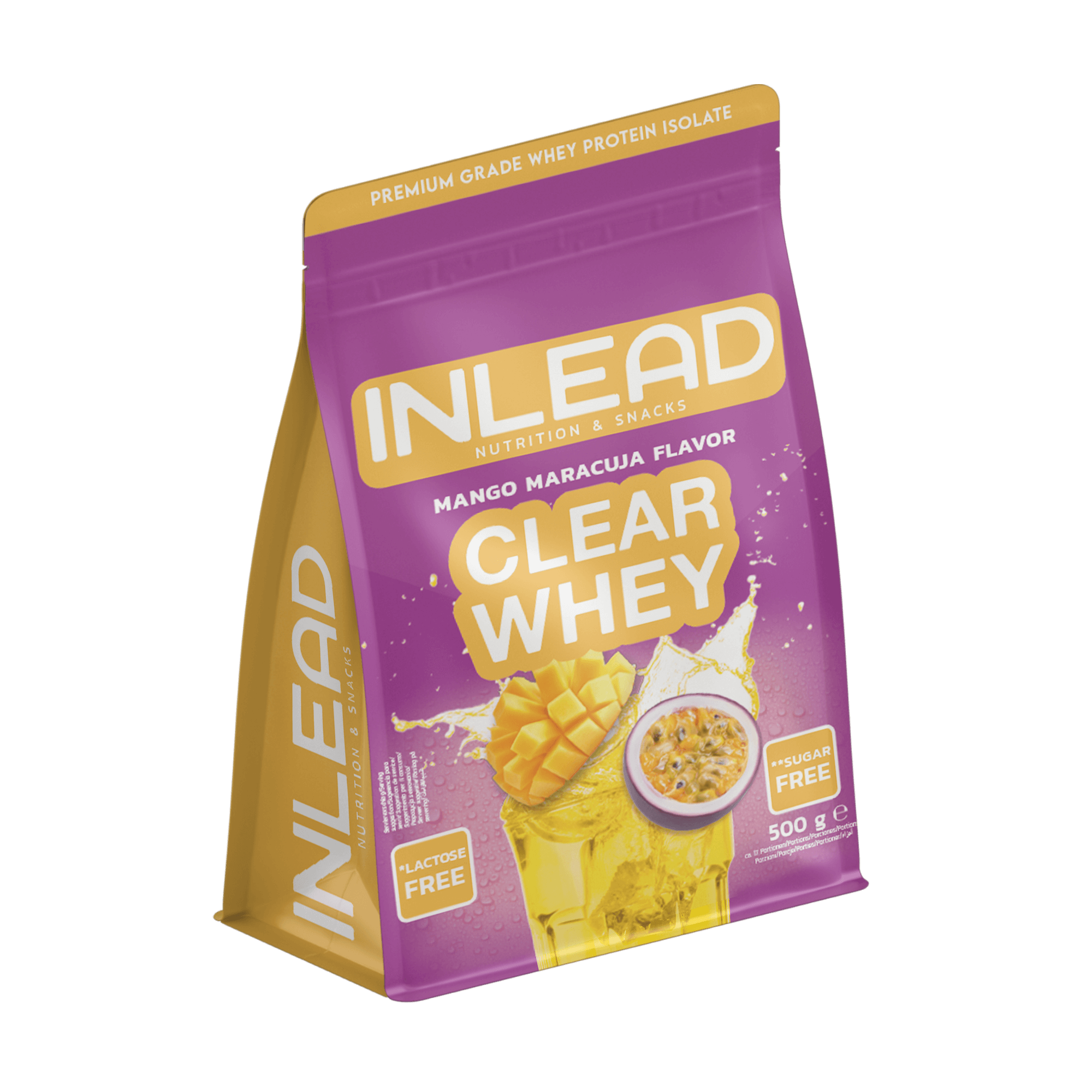 Inlead Clear Whey Isolate protéine Mango Maracuja 500g sans sucre