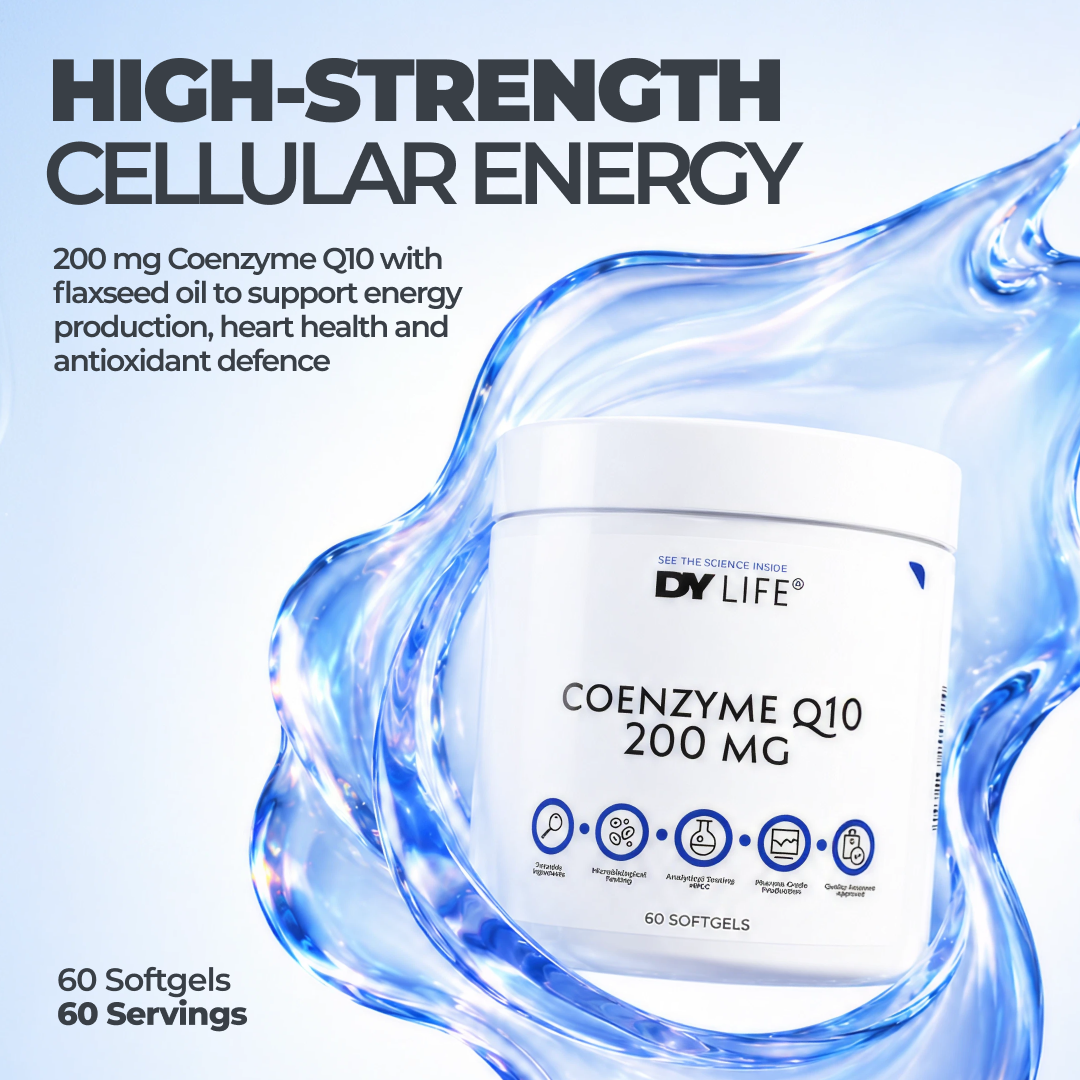 DY Nutrition DY Life coenzyme Q10 200 mg 60 softgels énergie