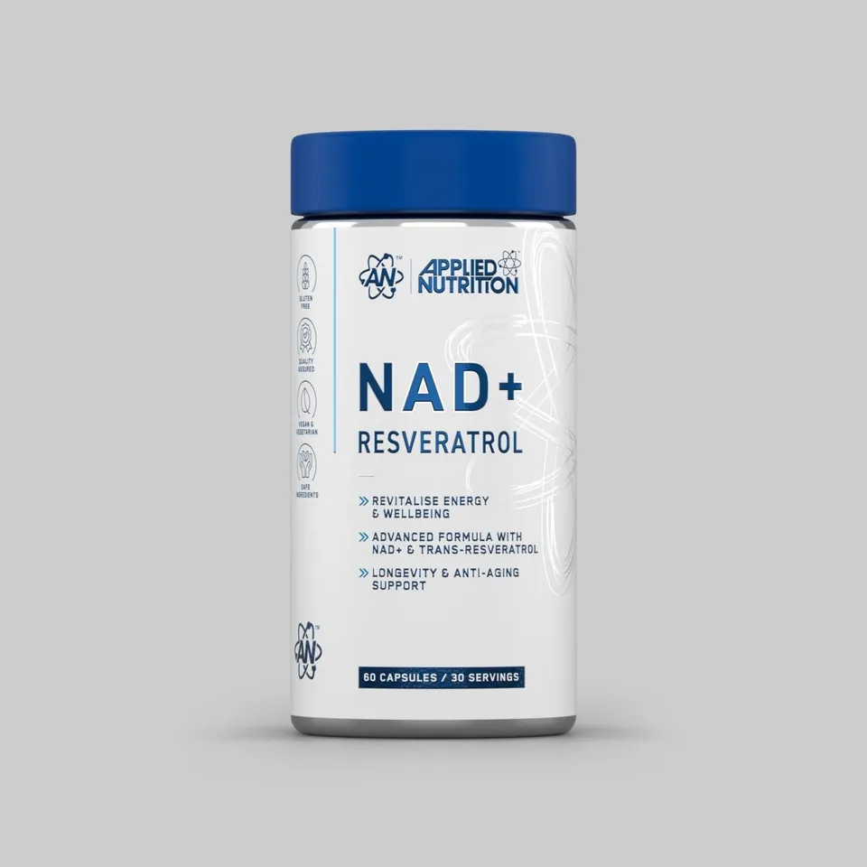 Applied Nutrition NAD+ Resveratrol 60 gélules vitamine C énergie