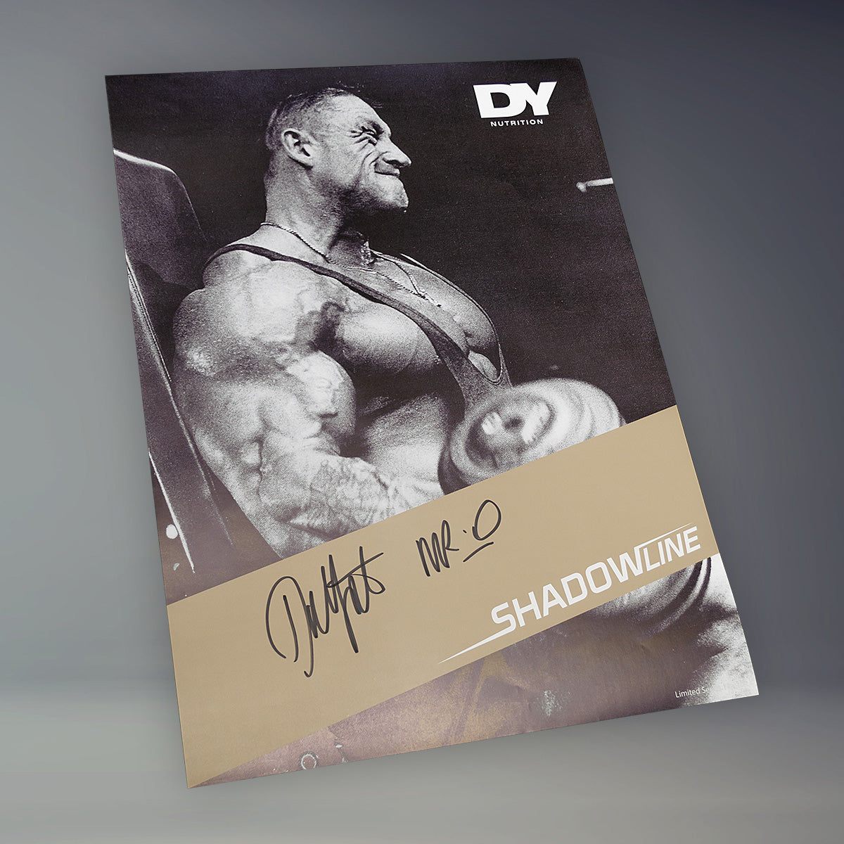DY Nutrition Dorian Yates poster signé D 50x70 cm