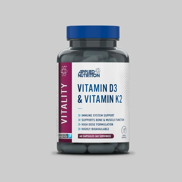 Applied Nutrition Vitality vitamine D3 K2 60 gélules