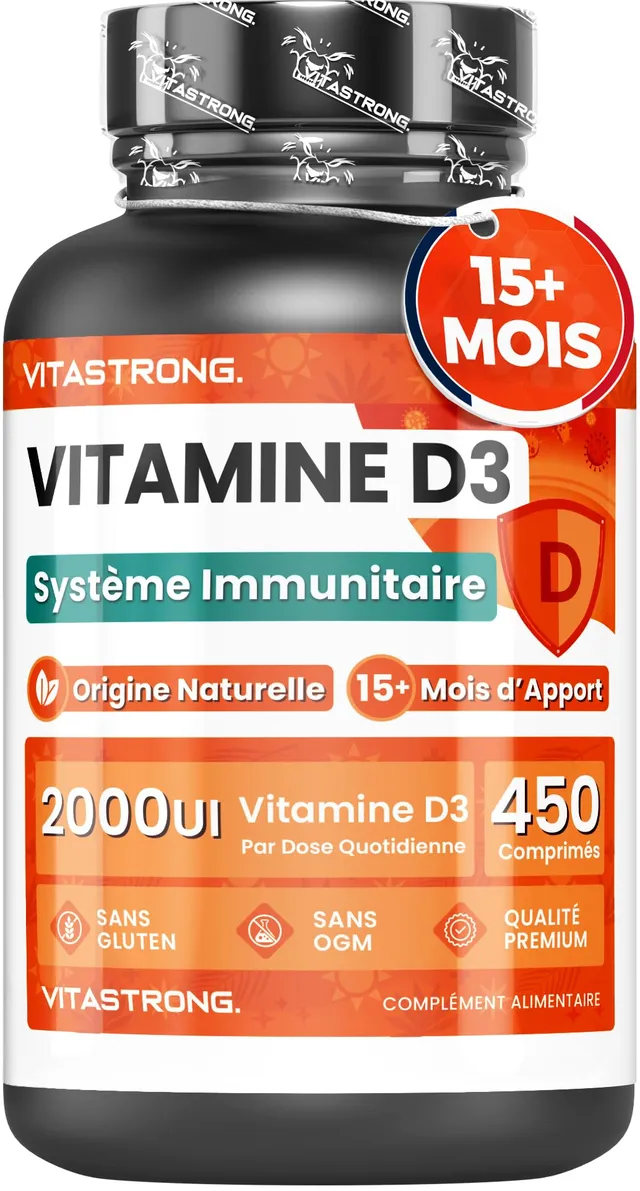 Vitastrong Vitamines D3 2000 UI comprimés 450 cpr 50 mcg