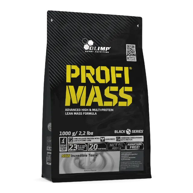 Olimp Profi Mass 1000 g gainer masse proteine glucides