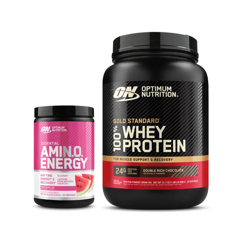 Optimum Nutrition Dynamic Duo Bundle Pré-Workout + Whey Récupération