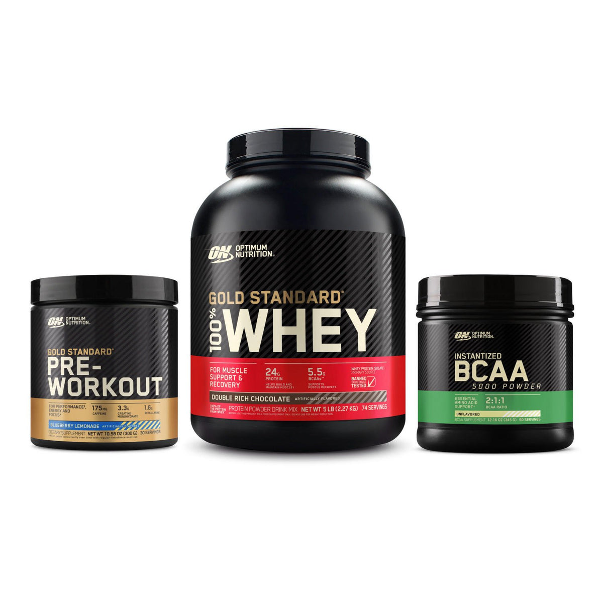 Optimum Nutrition Gold Standard Bundle pack whey 5 lbs