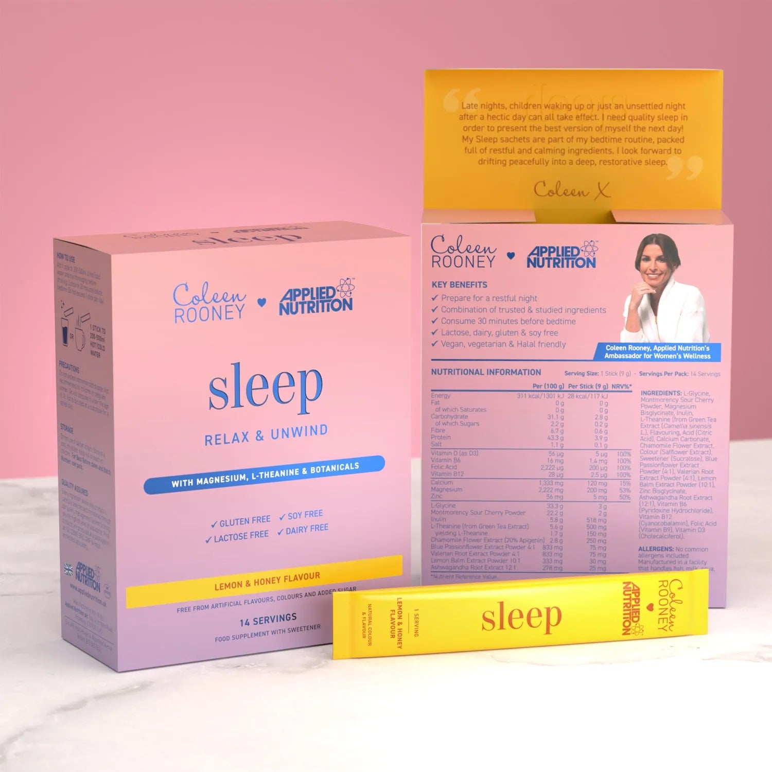 Applied Nutrition Coleen Rooney Sleep Poudre 14 Sticks Framboise Magnésium