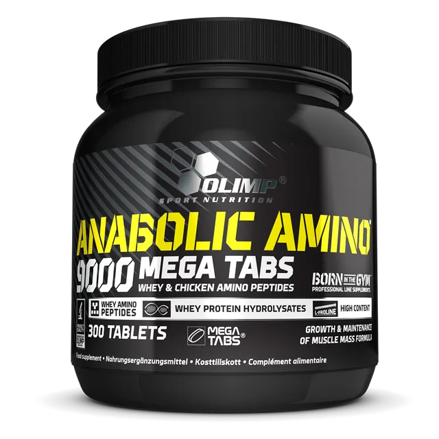 Olimp Anabolic Amino 9000 Mega Tabs 300 comprimés muscle
