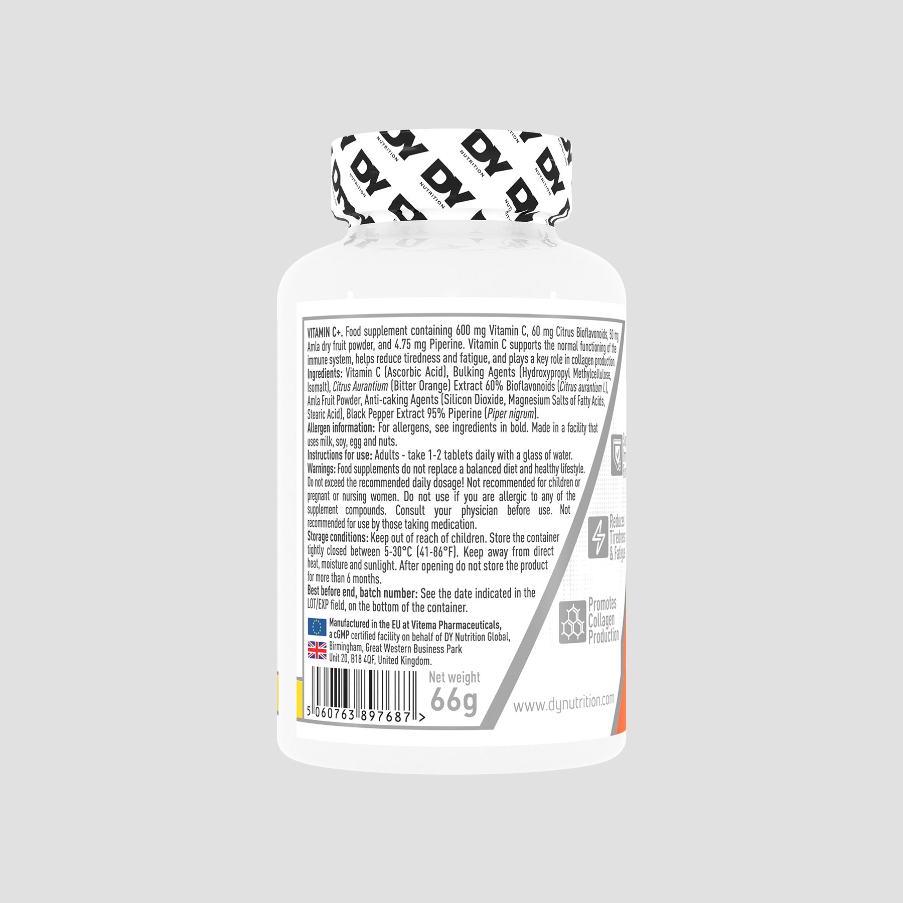 DY Nutrition Vitamin C+ vitamine C immunité comprimés