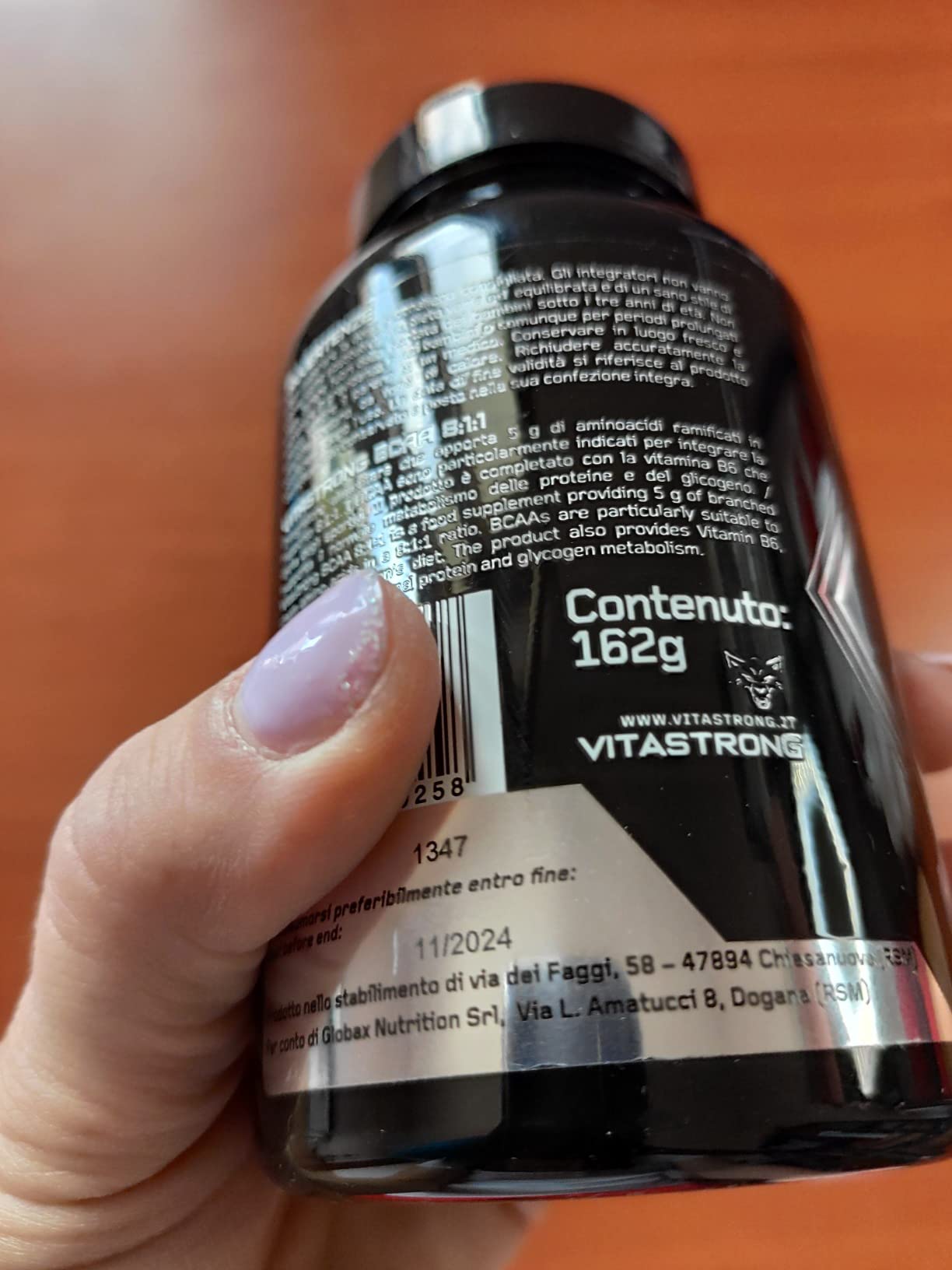 Vitastrong BCAA 8.1.1 5000mg Vitamine B6 150 Comprimés récupération