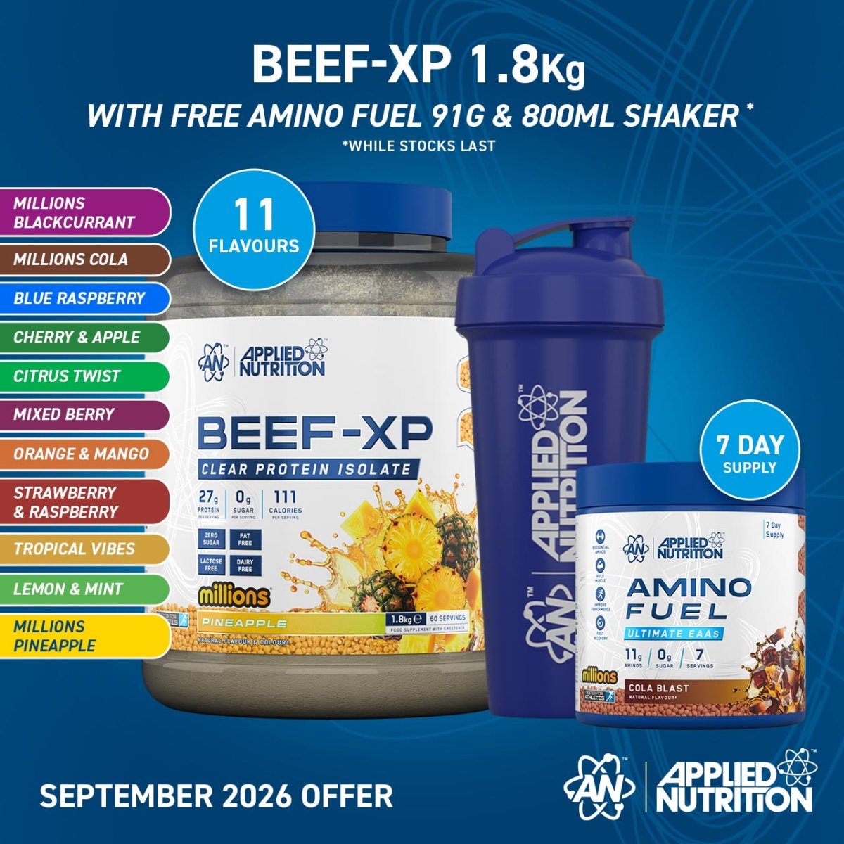 Applied Nutrition Protein BEEF-XP protéine boeuf mixed berry 150g
