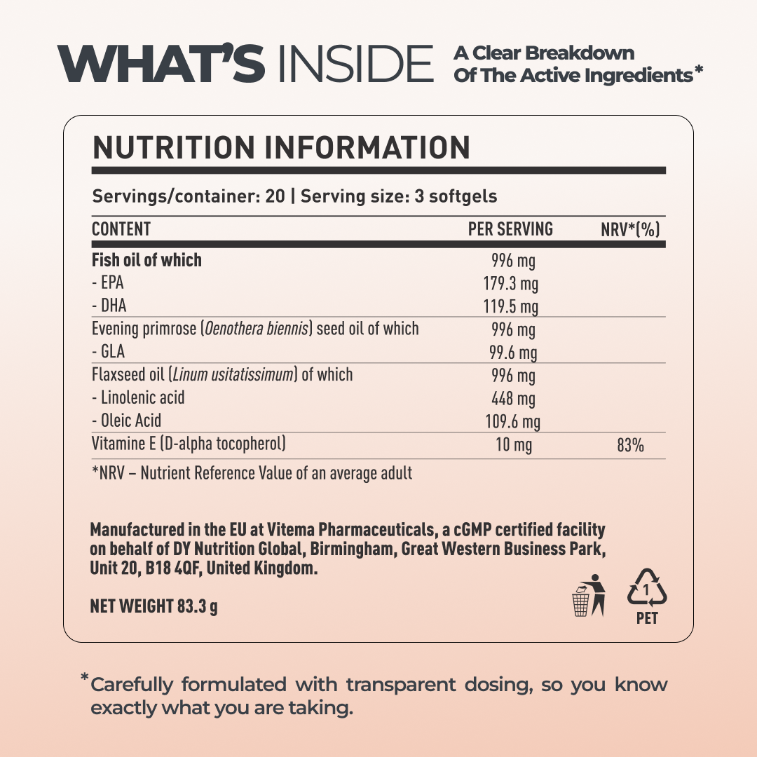 DY Nutrition DY Life oméga 3-6-9 60 gélules marin