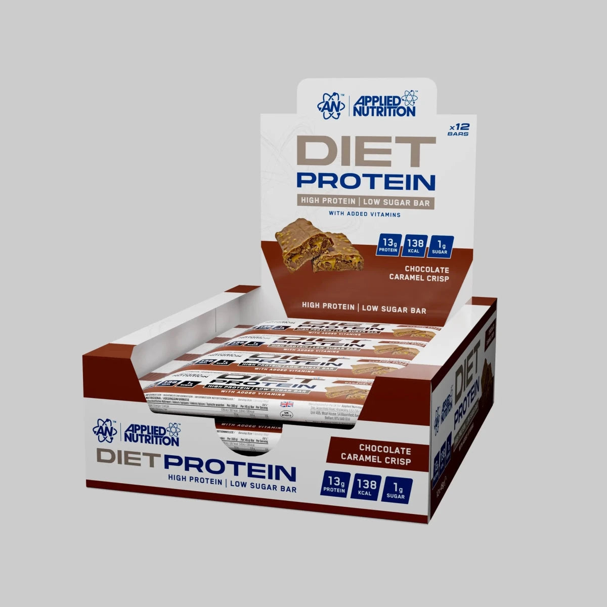 Applied Nutrition Diet Protein Bar barre chocolat caramel 45g 12g