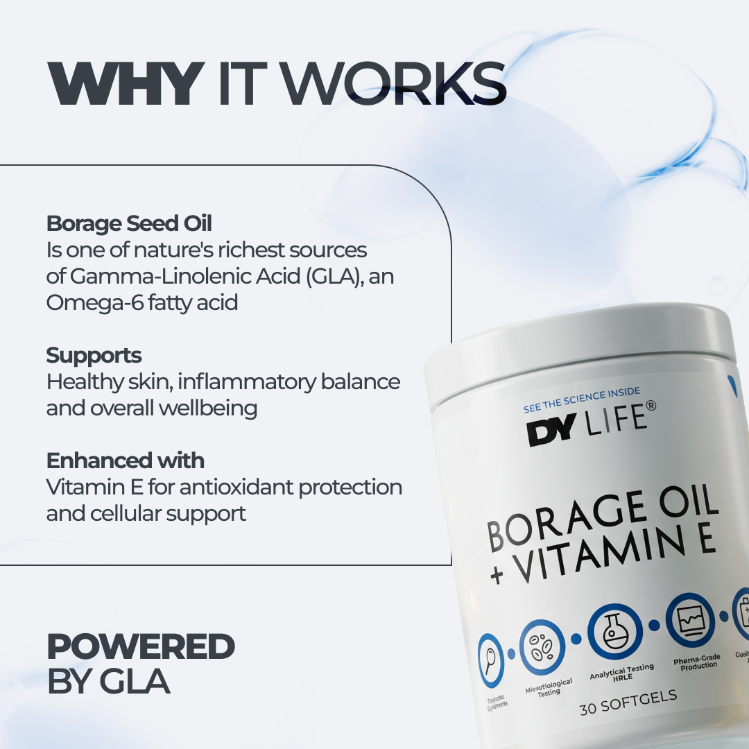 DY Nutrition DY Life huile de bourrache vitamine E 30 softgels