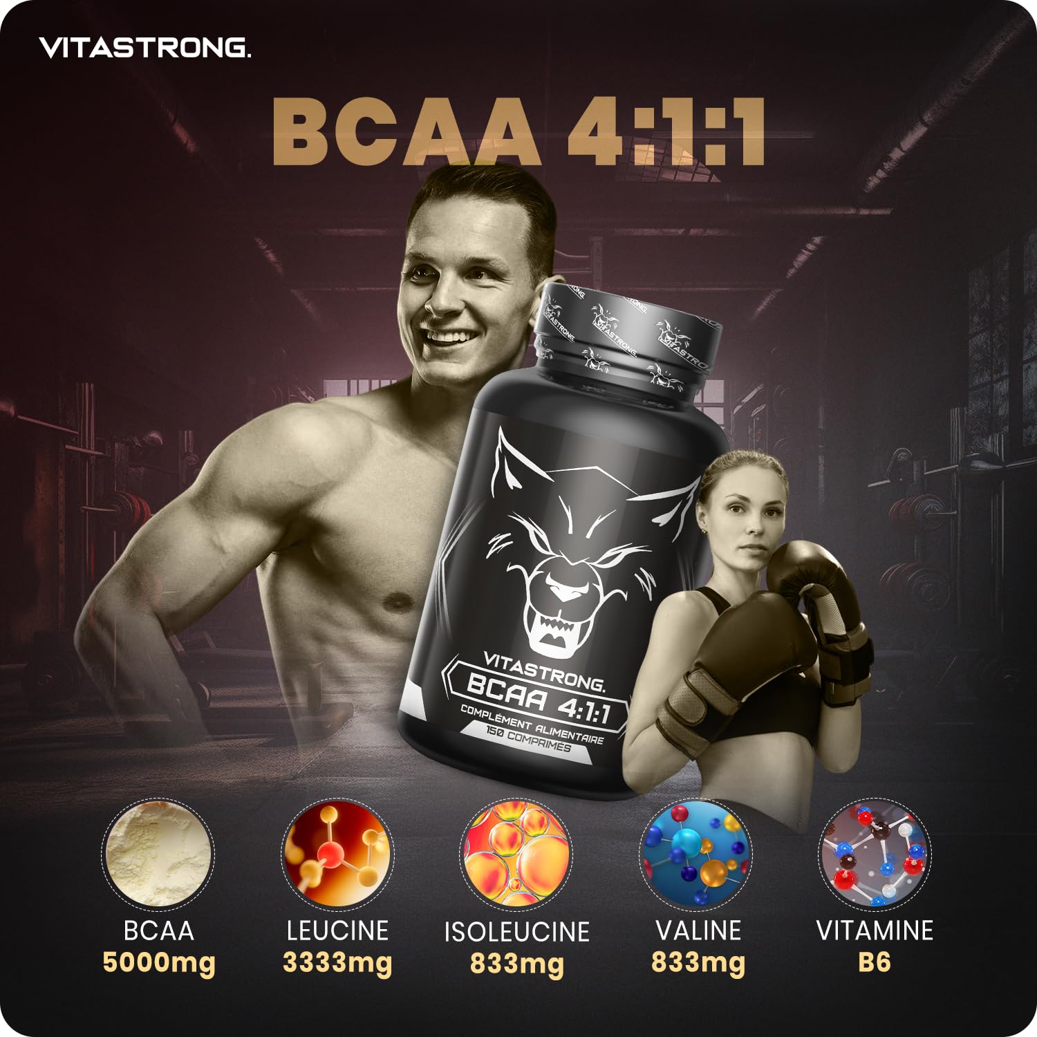 Vitastrong BCAA 4.1.1 vitamine B6 150 comprimés