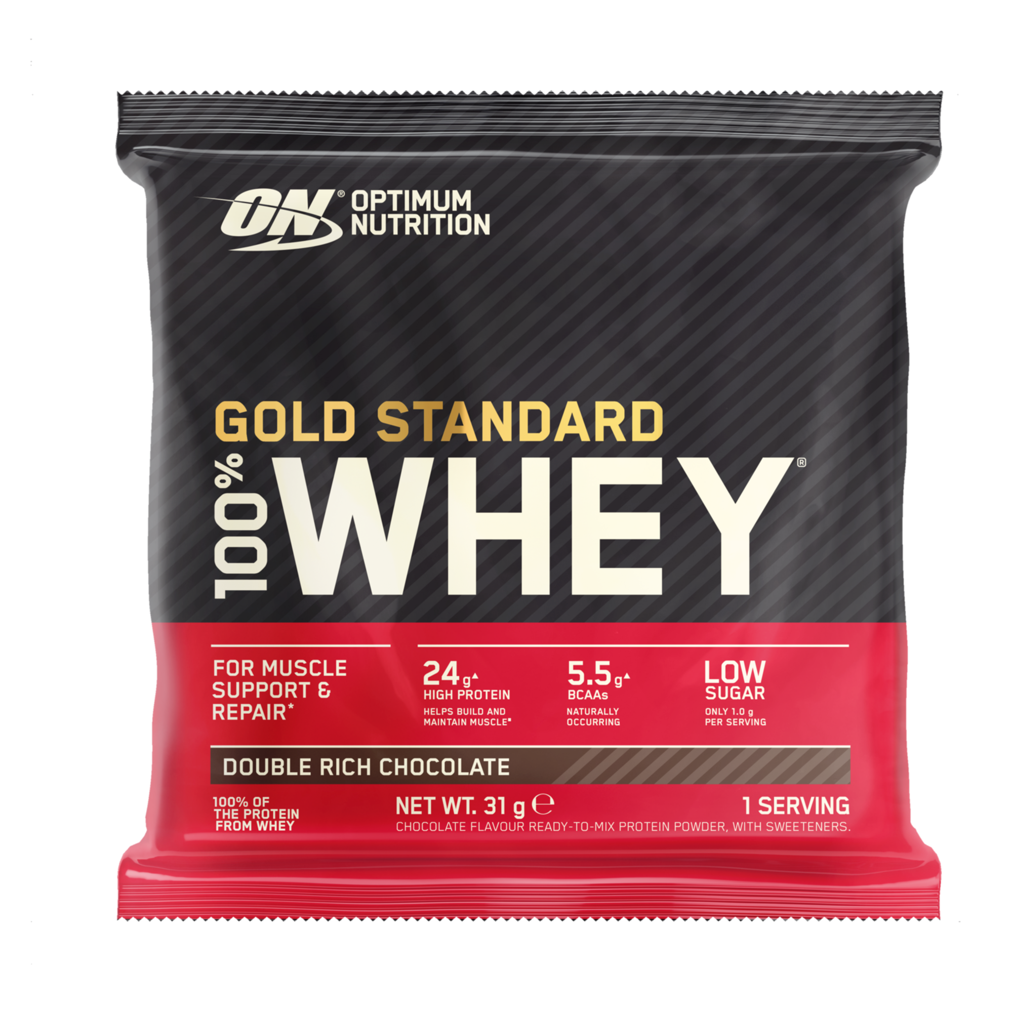 Optimum Nutrition Gold Standard Whey sachet fraise 31g 24g