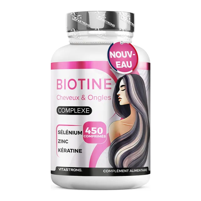 Vitastrong Beauté & Corps Biotine comprimés 450 cpr zinc sélénium