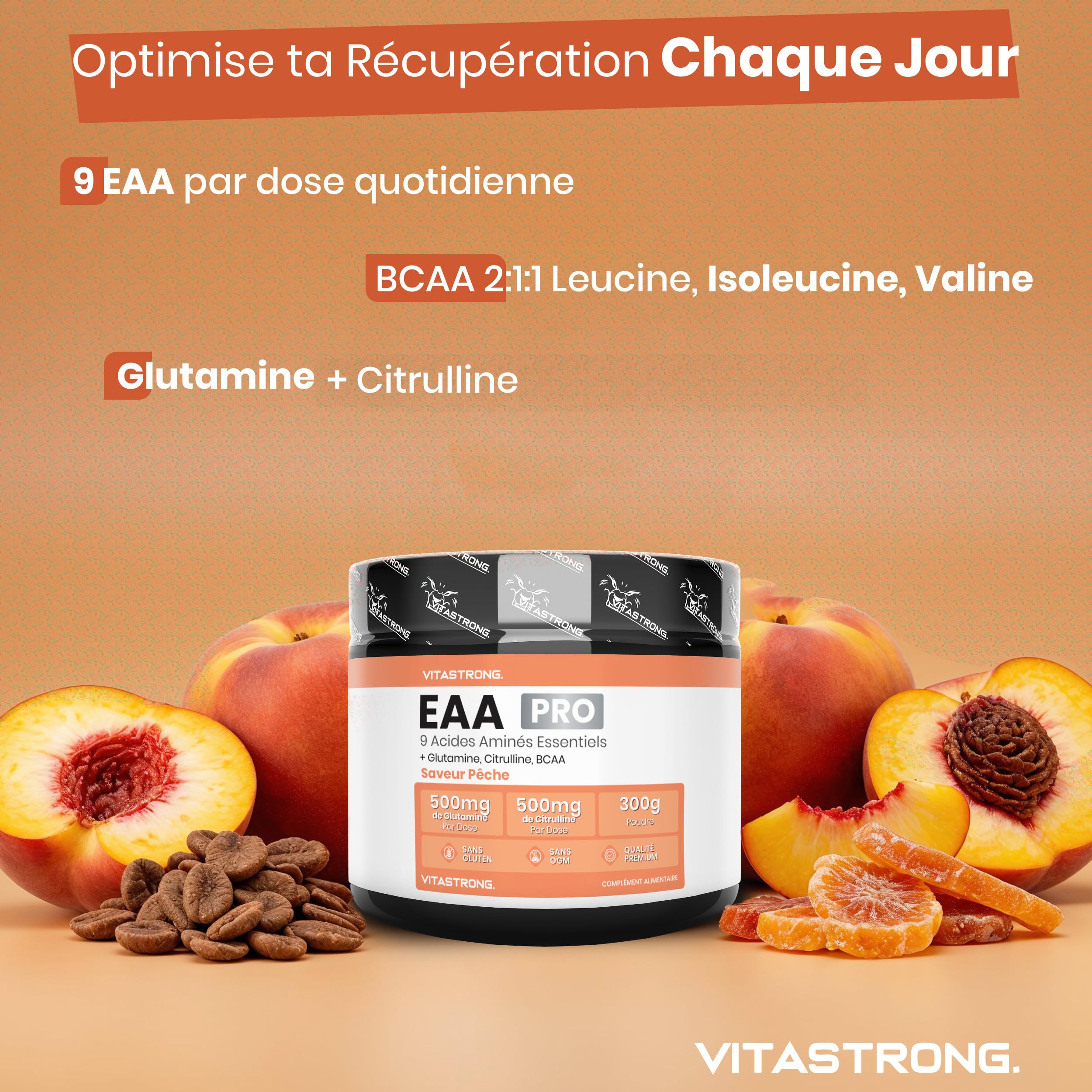 Vitastrong EAA PRO 9 poudre 300g pêche récupération