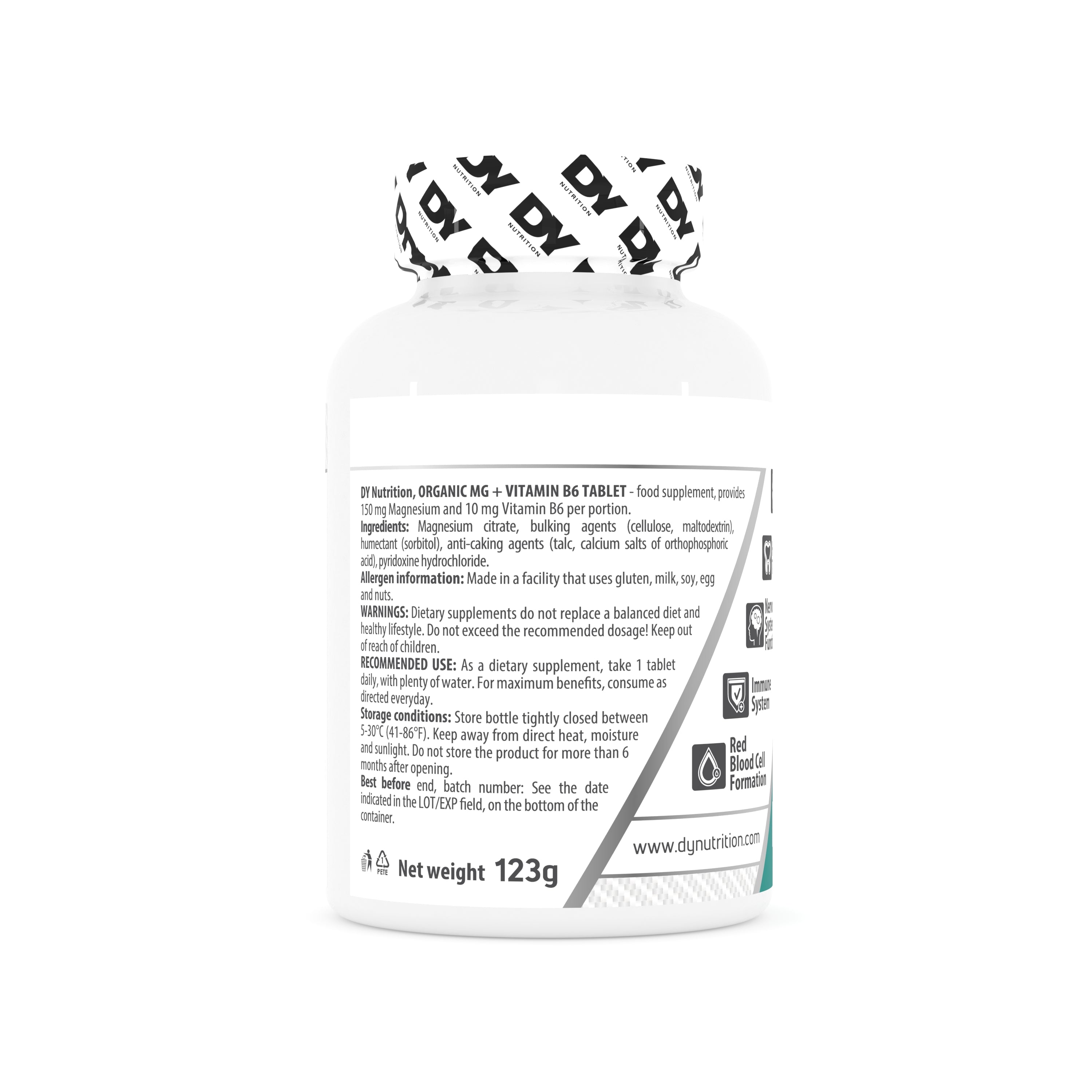 DY Nutrition Magnésium + Vitamine B6 Comprimés bio
