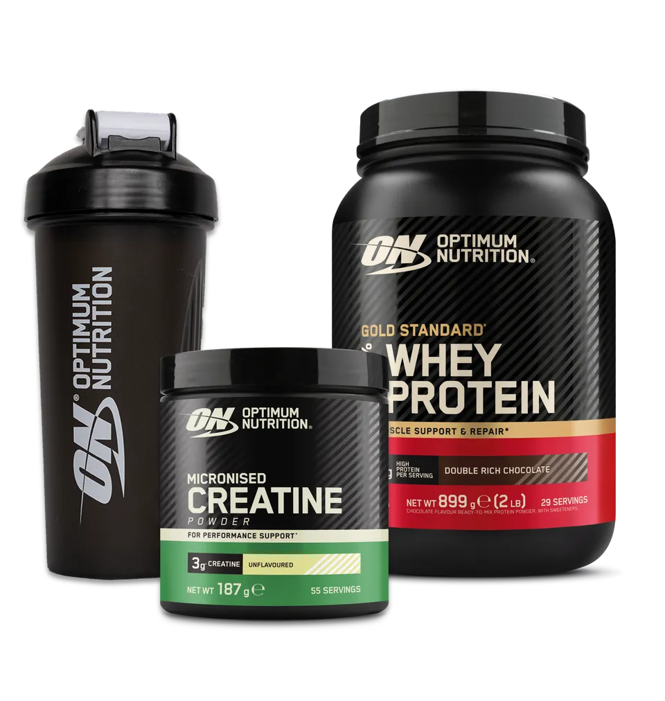 Optimum Nutrition Gold Standard pack whey créatine + shaker
