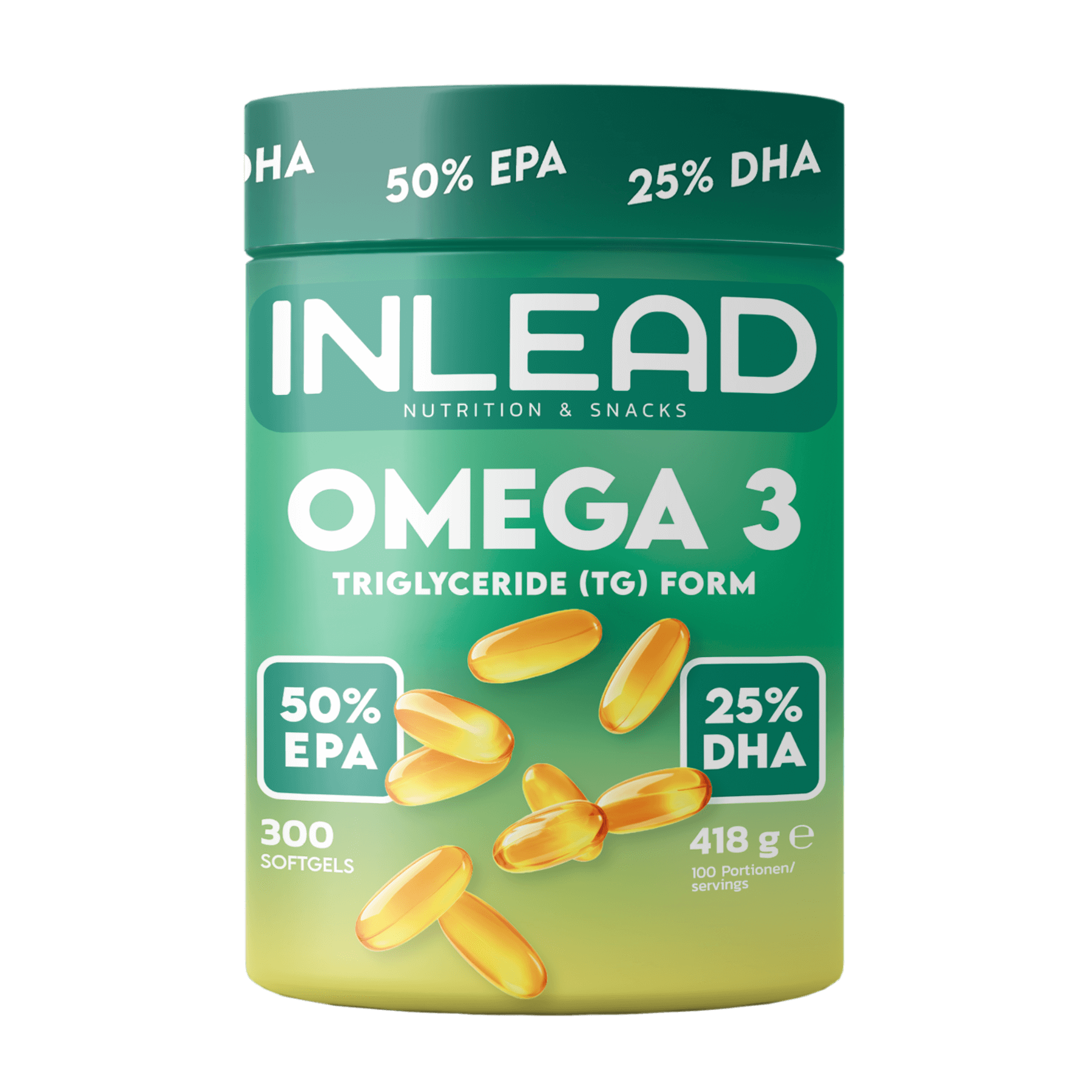 Inlead Omega-3 capsules EPA DHA 120 caps sans gluten