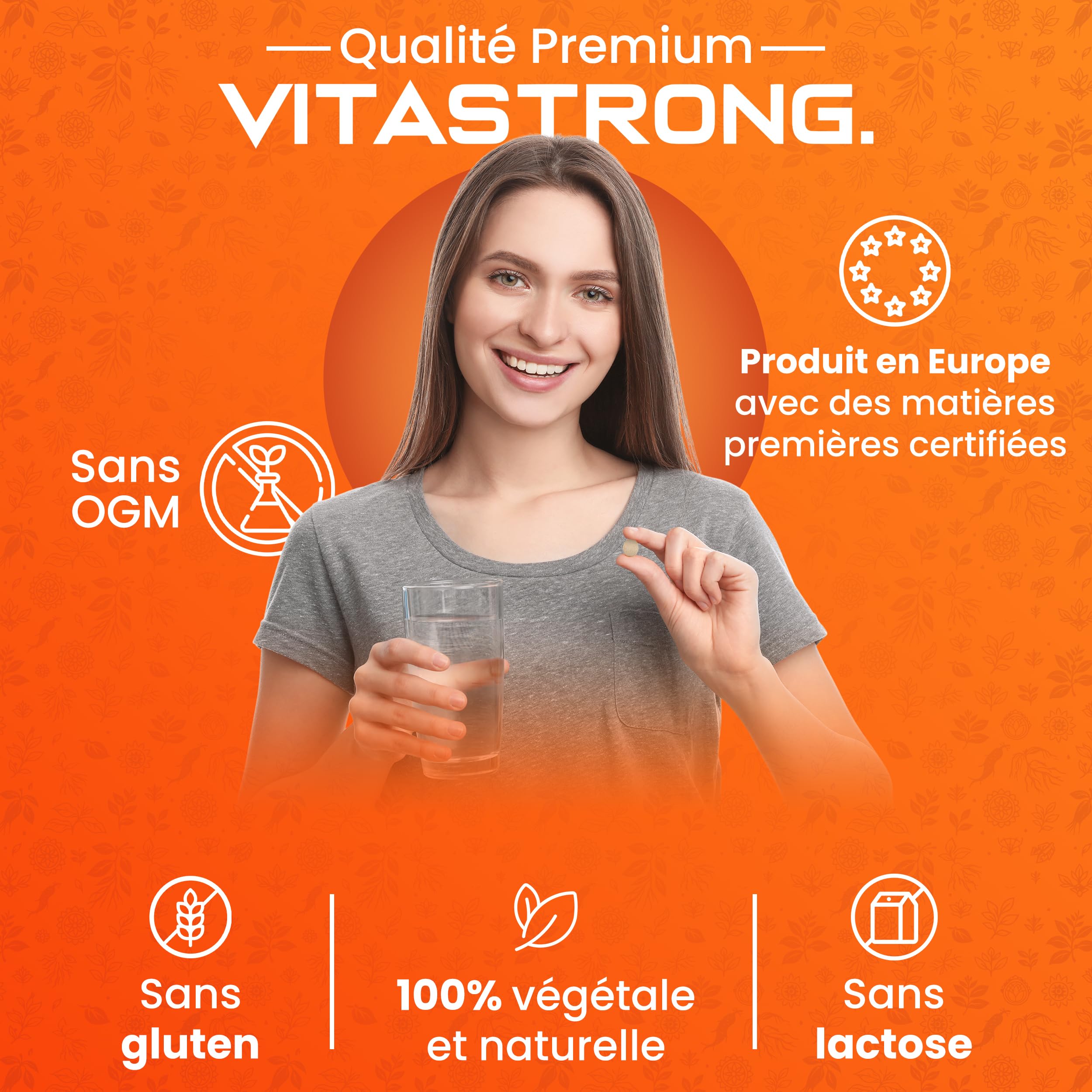 Vitastrong Vitalité Ashwagandha KSM-66 600mg 60 Comprimés Vegan