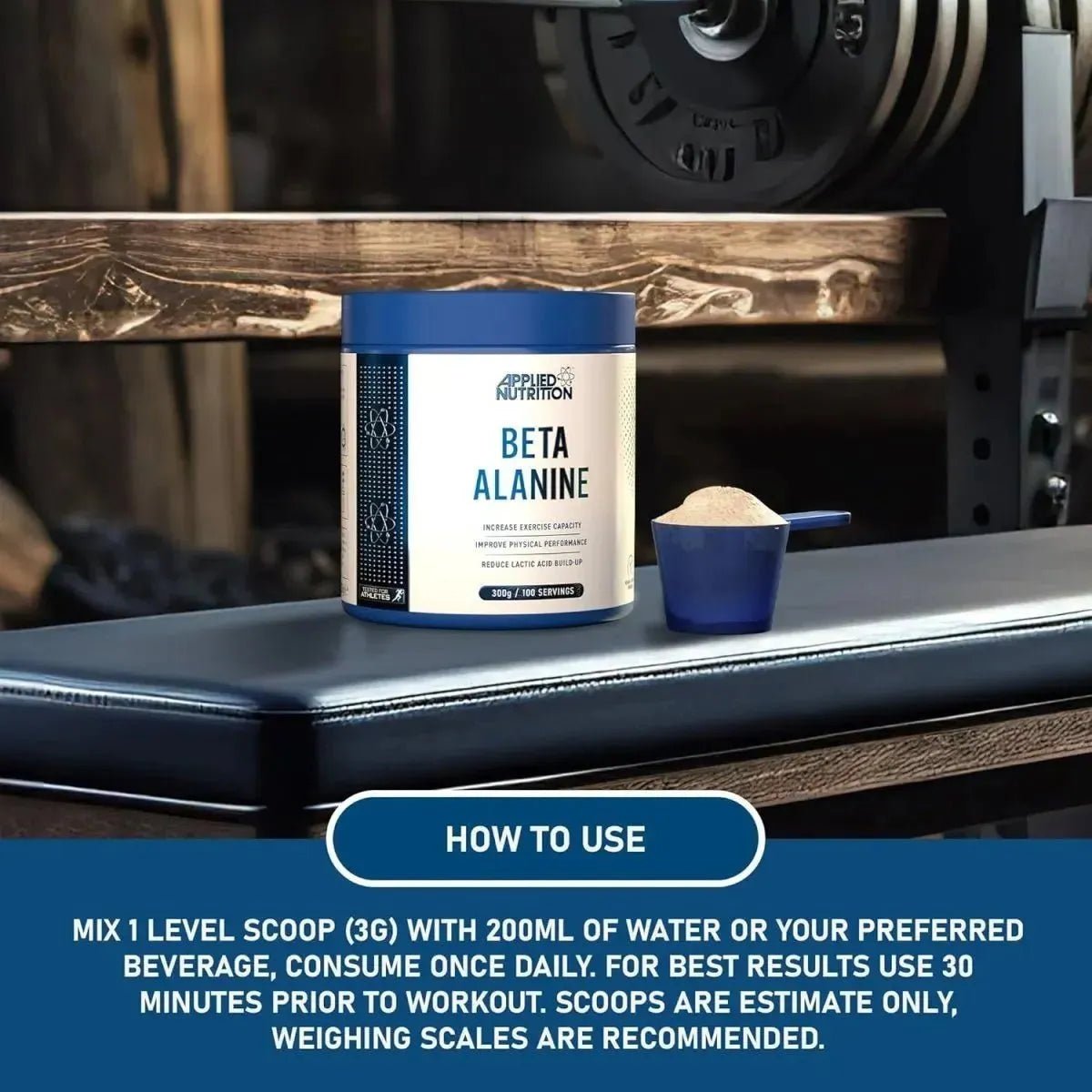 Applied Nutrition Beta-Alanine poudre neutre 300g 100 doses