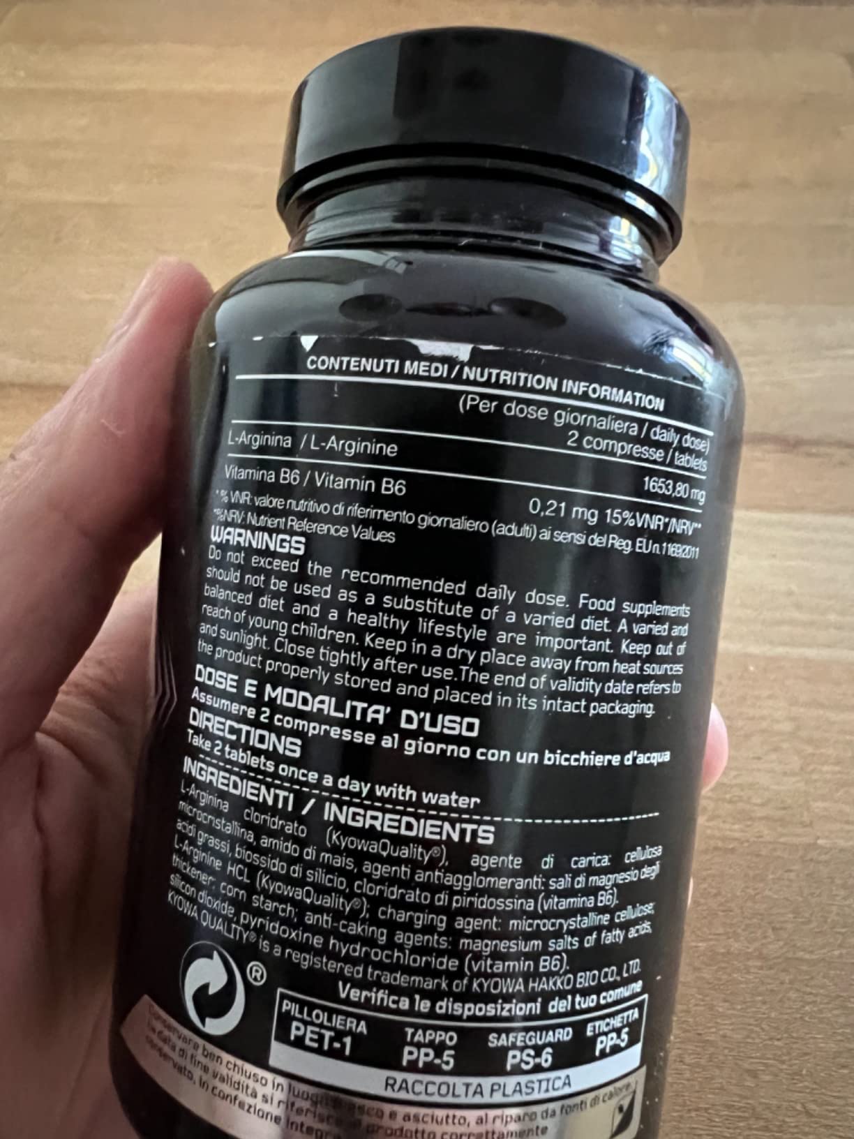 Vitastrong Arginine 4500 mg + B6 comprimés 120 cpr Kyowa