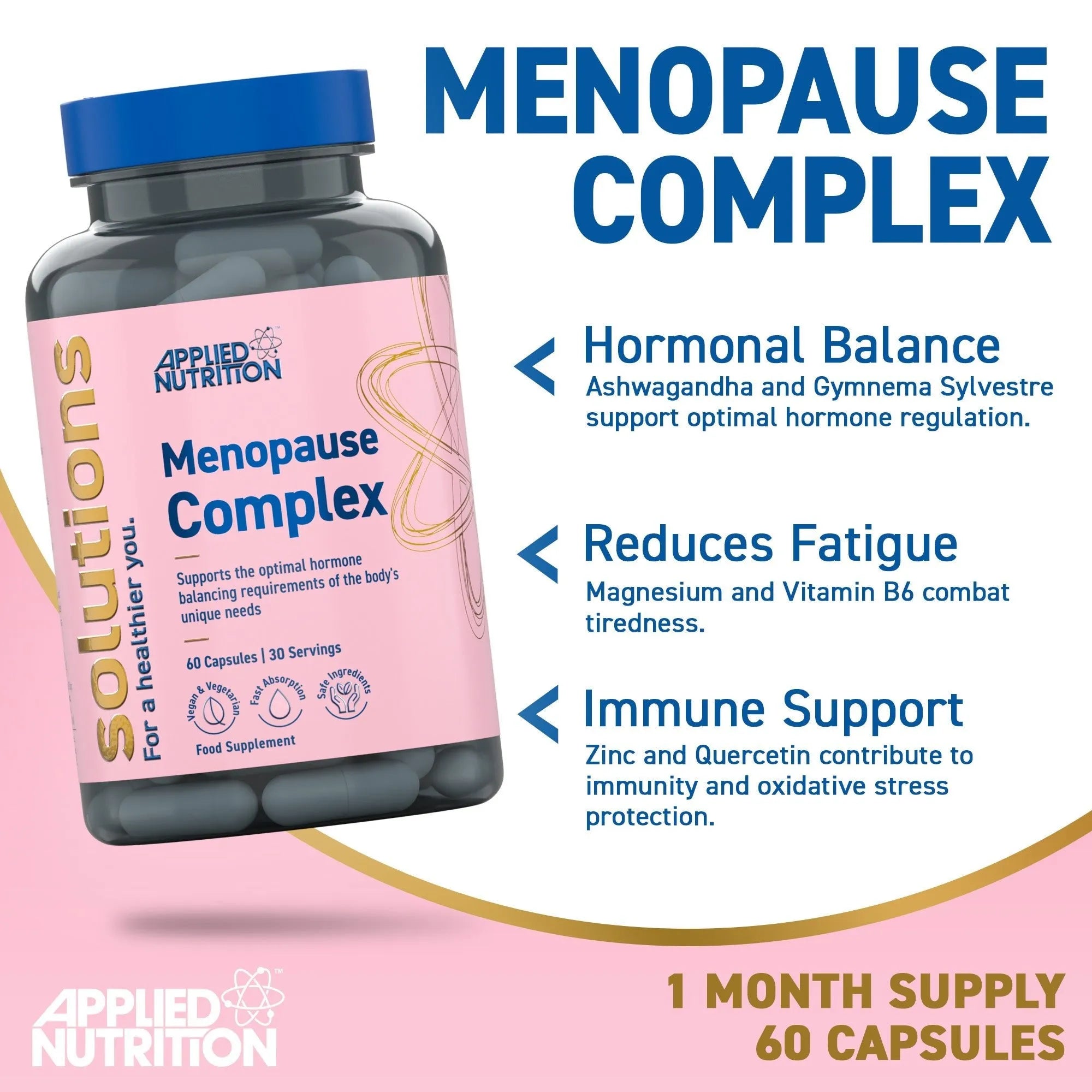 Applied Nutrition 40+ Menopause Complex gélules 60 Ashwagandha