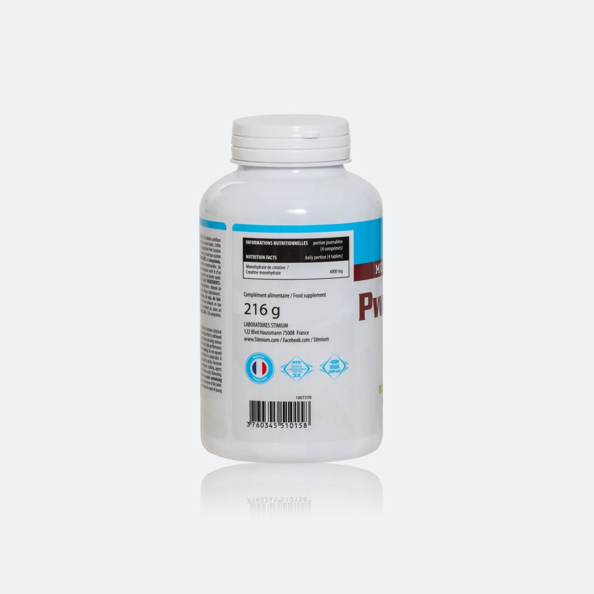 Stimium Pwr Creatine monohydrate comprimés 120 force