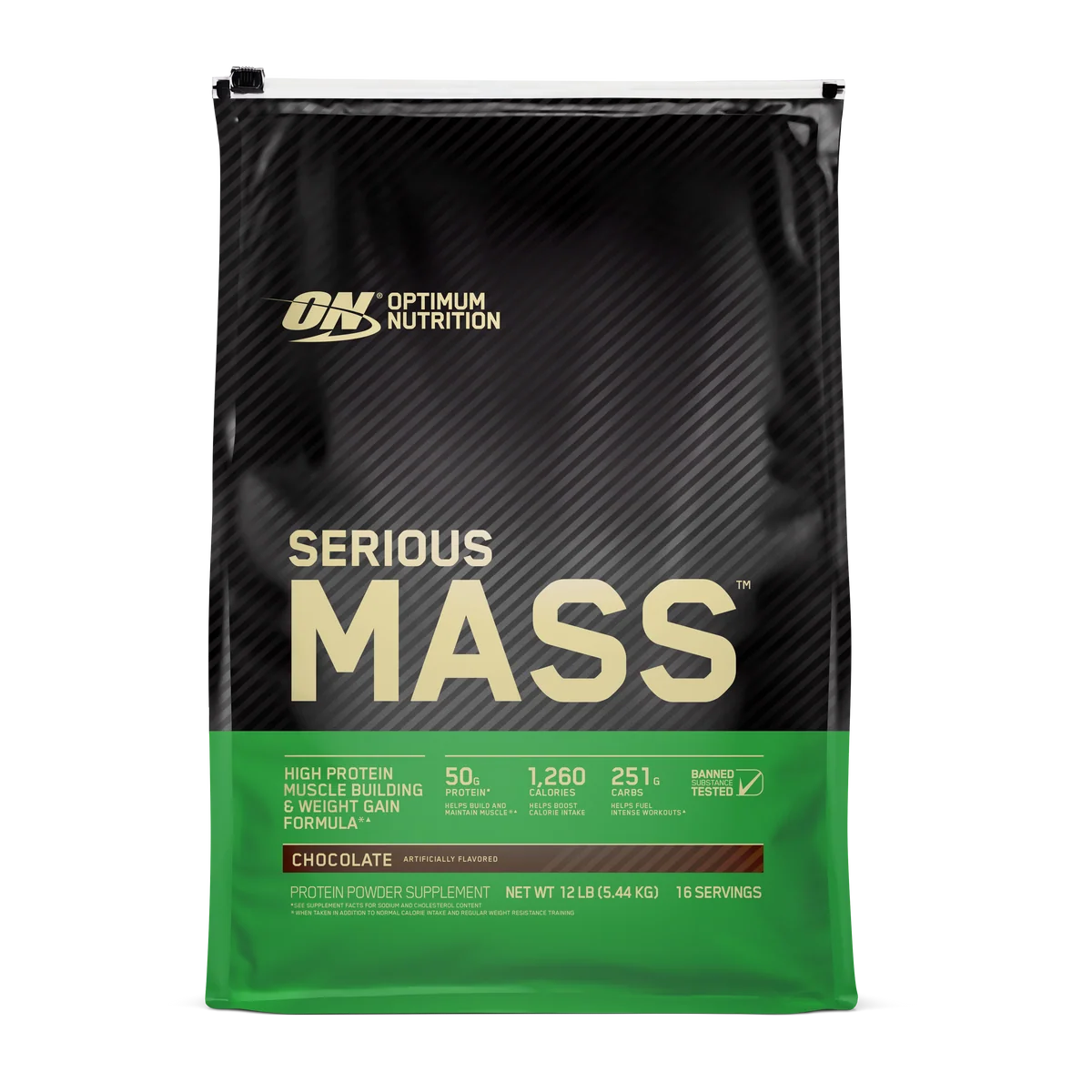 Optimum Nutrition Serious Mass gainer masse 50 g chocolat
