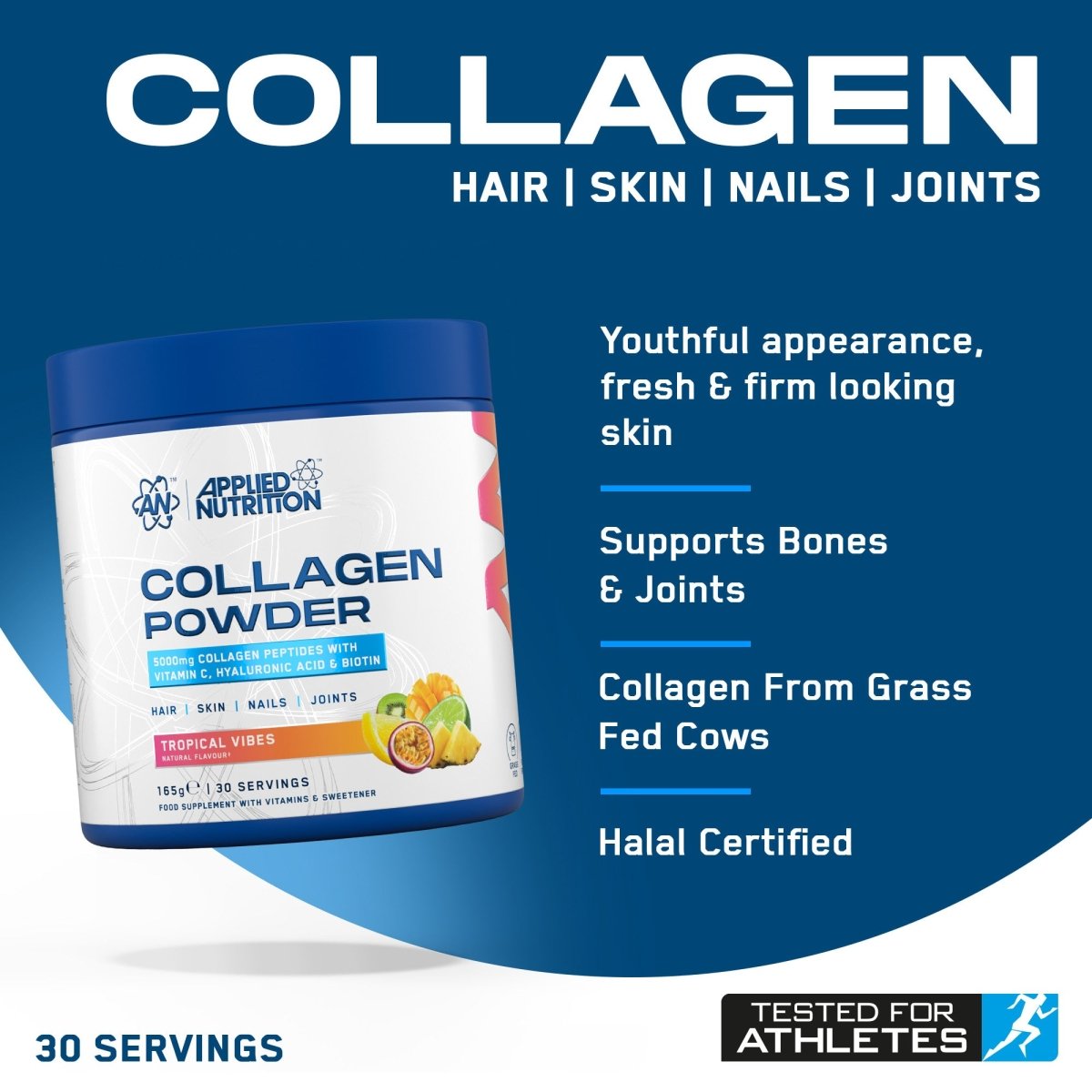 Applied Nutrition Collagen Citrus Twist collagène poudre 165g peau