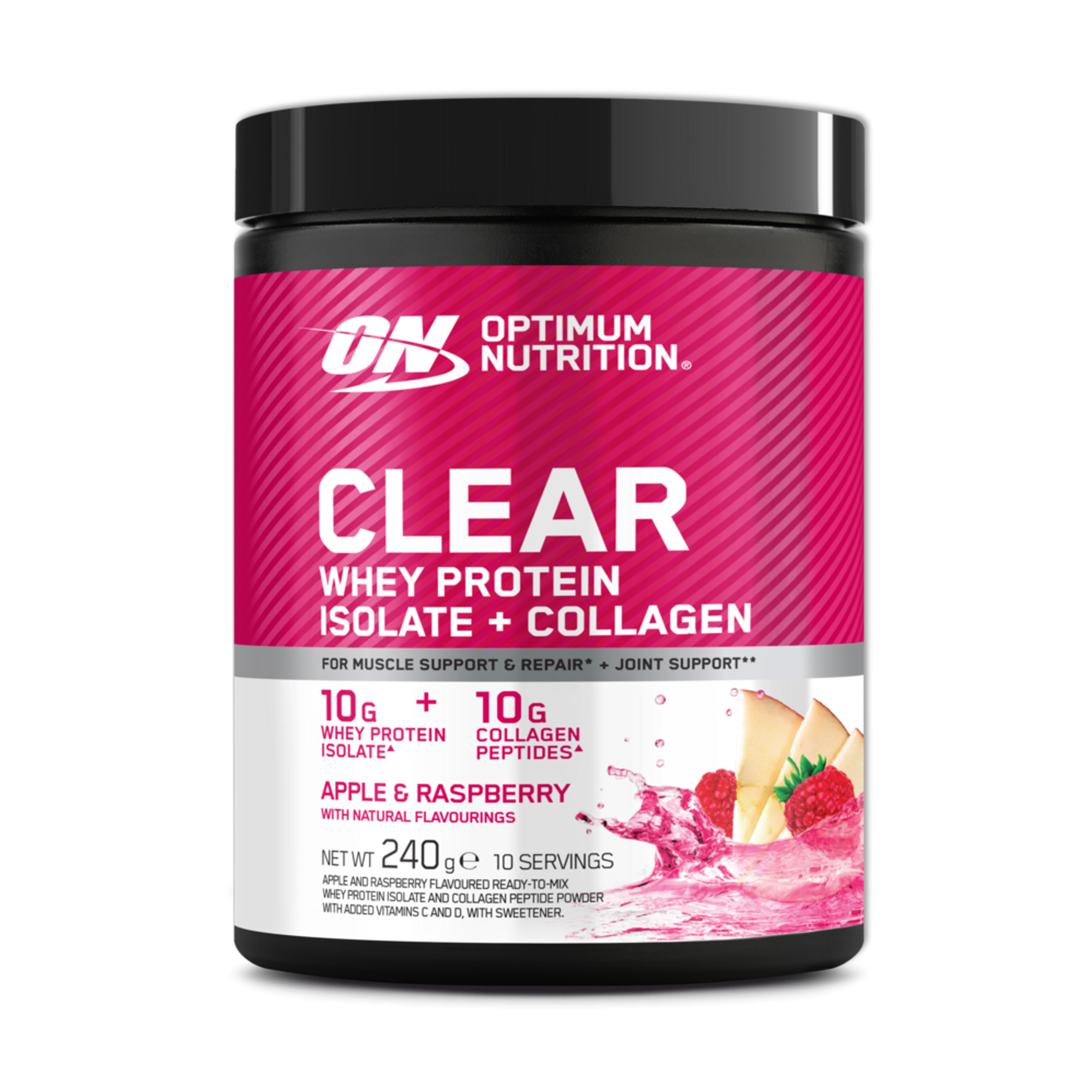 Optimum Nutrition Clear Whey Isolate pomme framboise 240 g