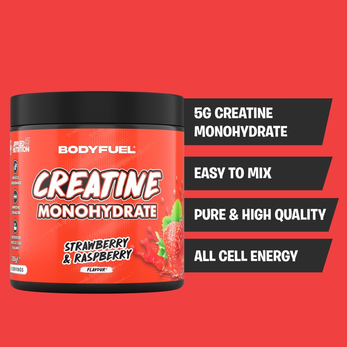 Applied Nutrition BodyFuel Creatine Monohydrate Poudre Love Hearts