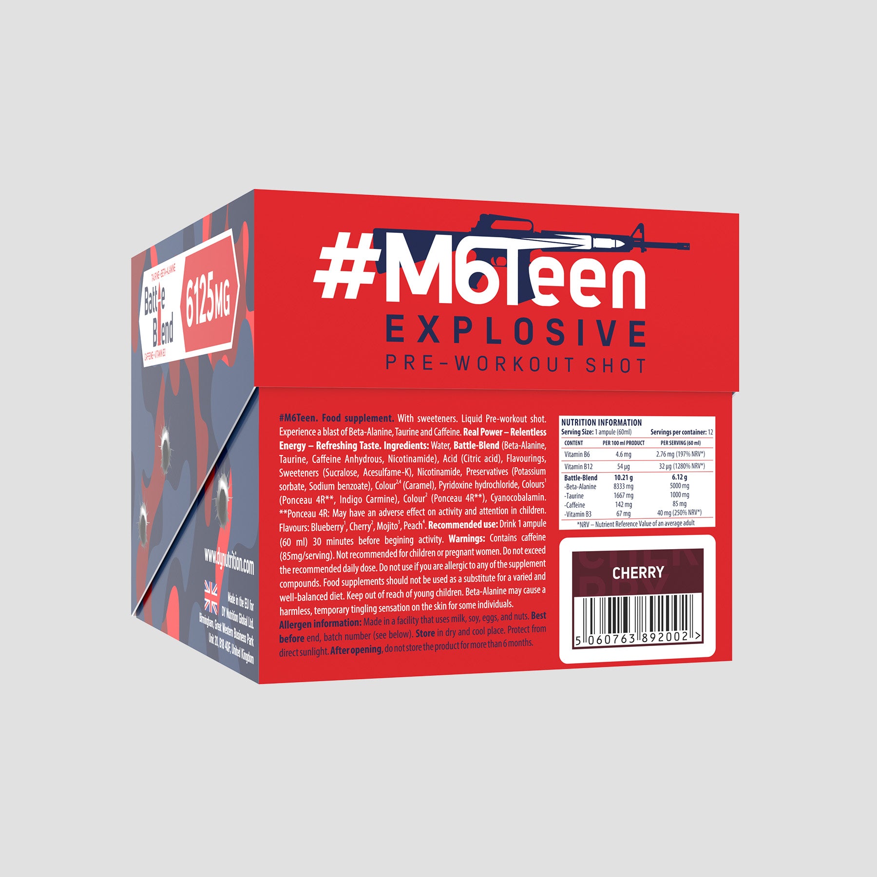 DY Nutrition M6Teen Pré-Workout 12x60ml pêche