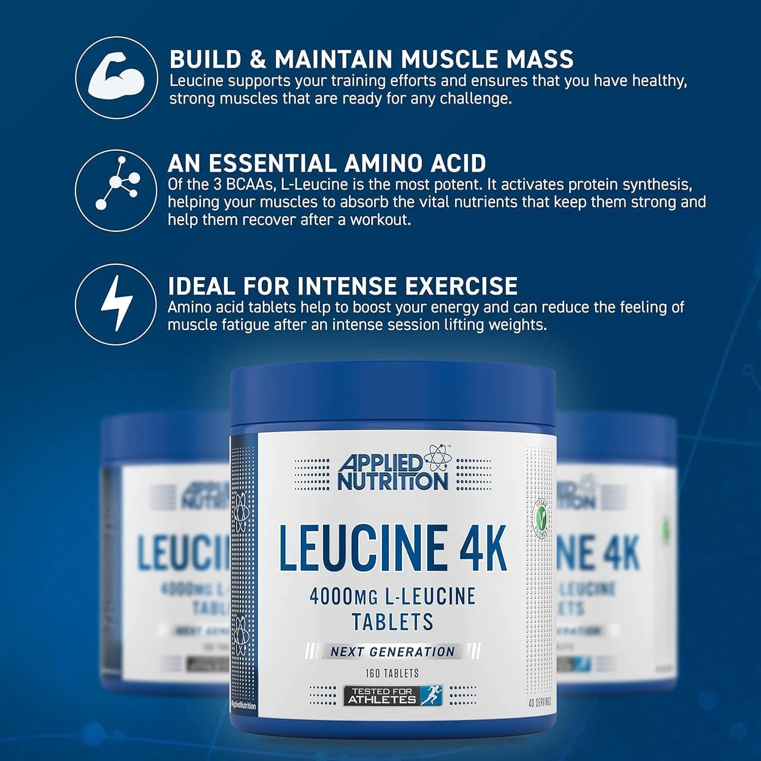 Applied Nutrition Leucine 4K Gélules 180 Capsules 4000 mg