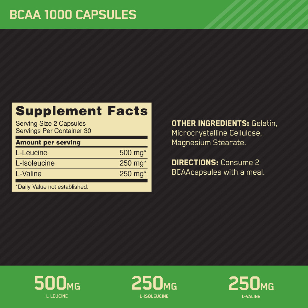 Optimum Nutrition BCAA 1000 gélules récupération