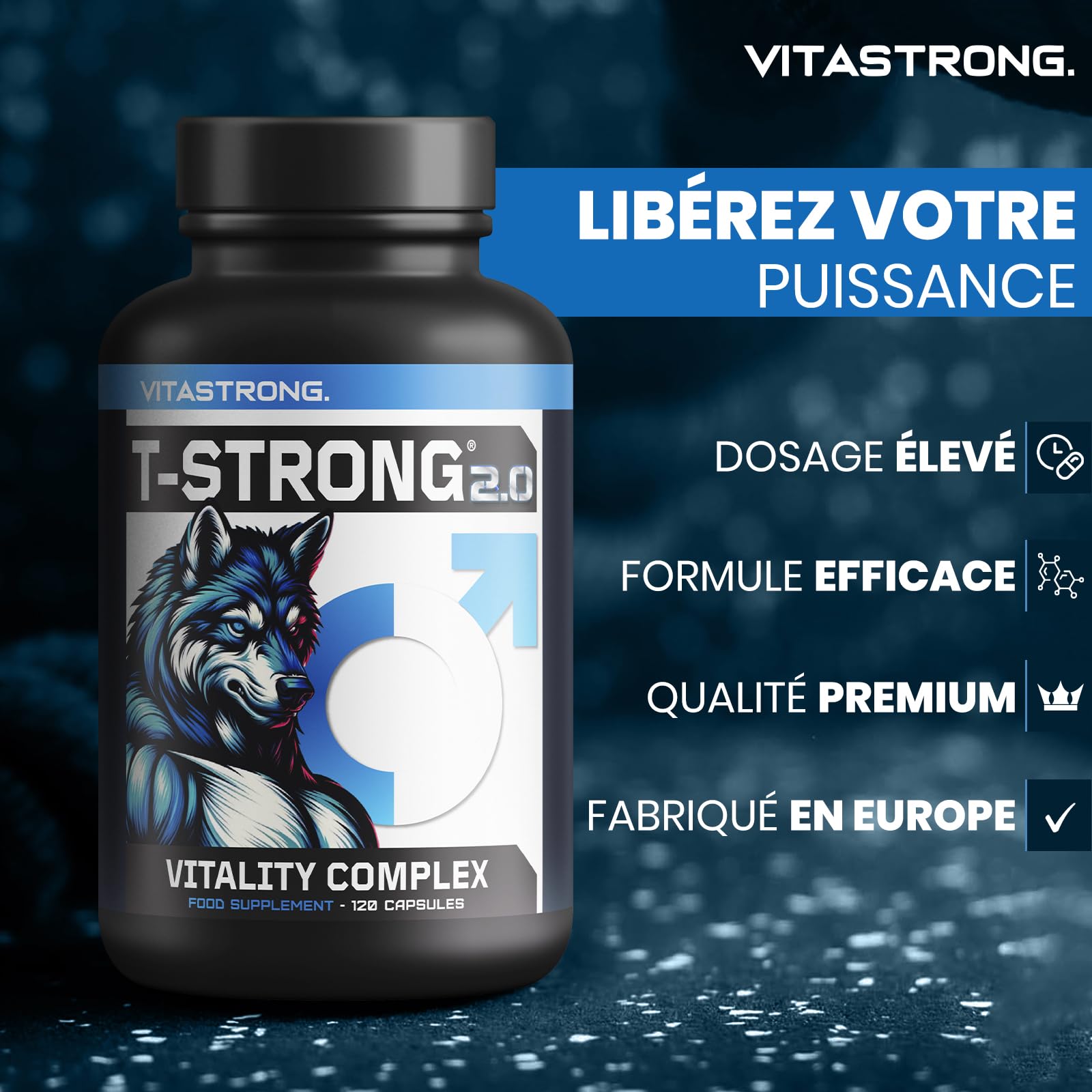 Vitastrong Vitalité Maca Complex 120 gélules arginine zinc
