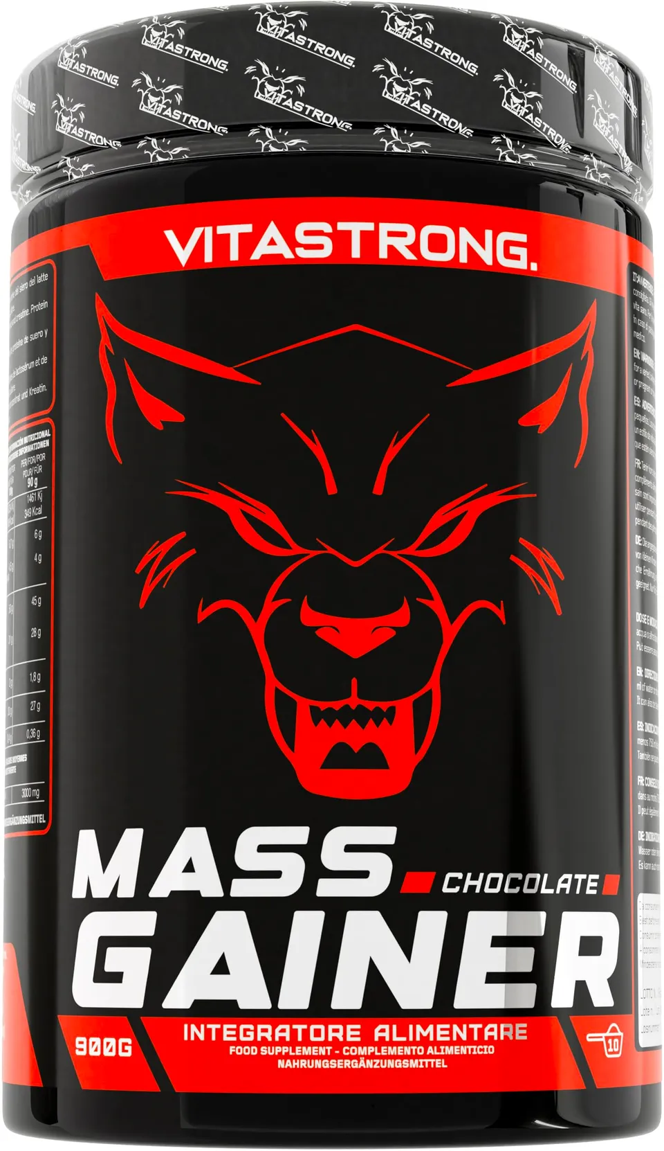 Vitastrong Masse musculaire gainer chocolat créatine 30% protéines