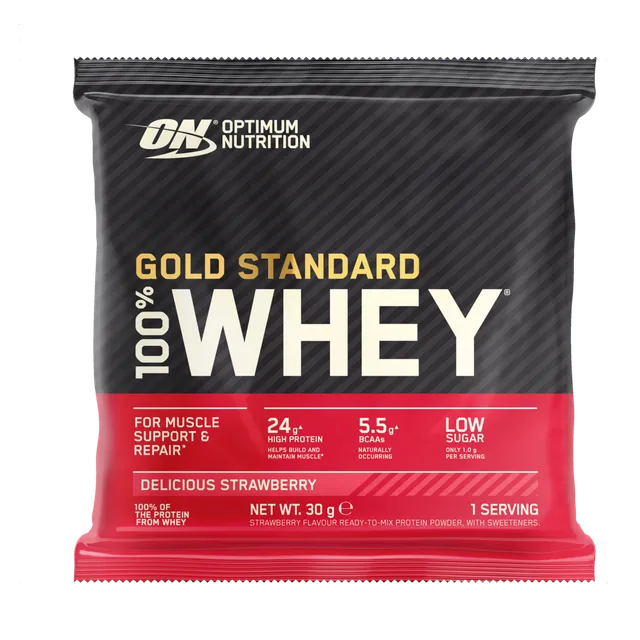 Optimum Nutrition Gold Standard Whey sachet fraise 31g 24g